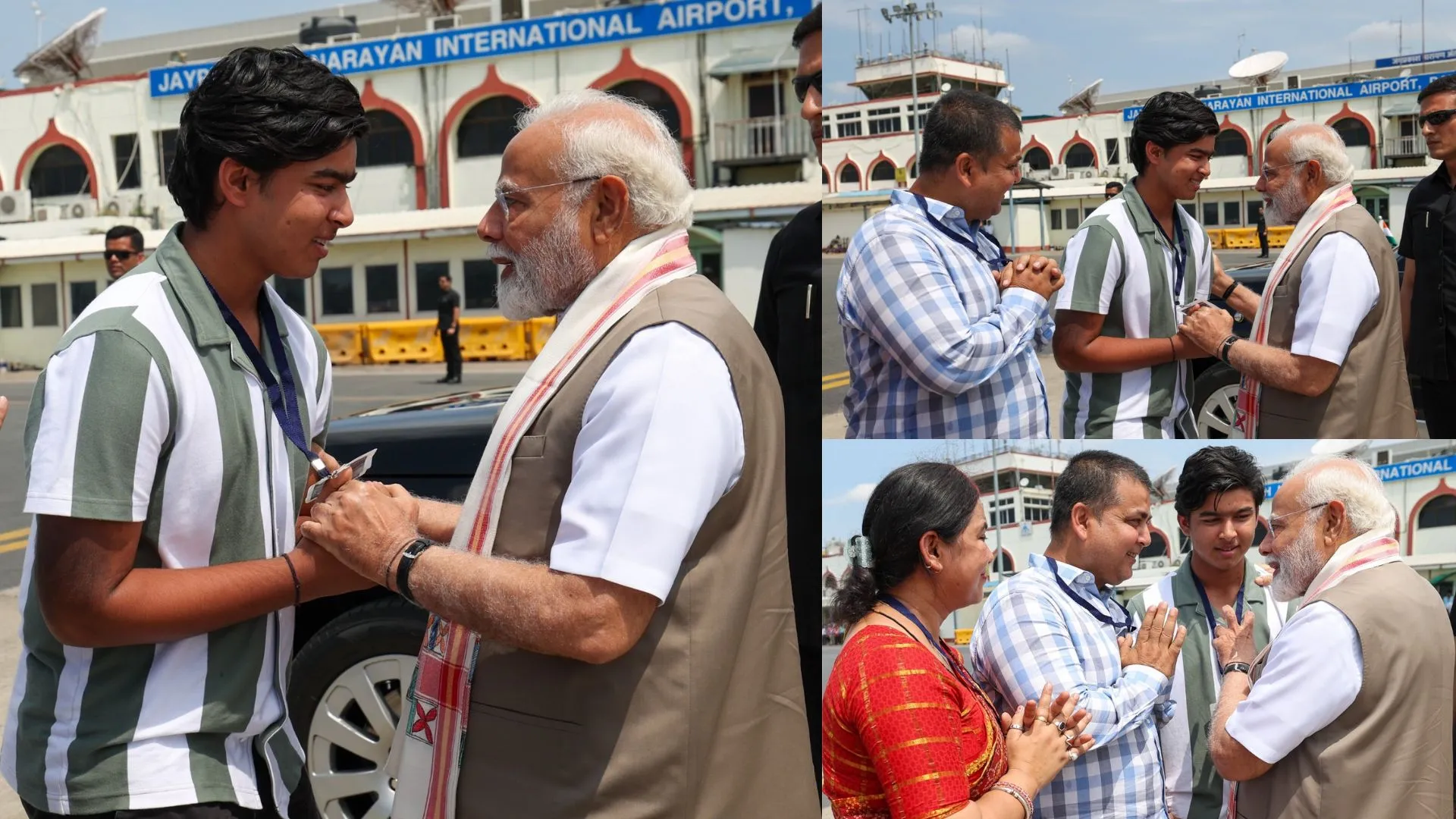 बिहार : 14 वर्षीय वैभव सूर्यवंशी से मिले PM मोदी, पटना एयरपोर्ट पर पैर छूकर स्टार क्रिकेटर ने ल‍िया आशीर्वाद