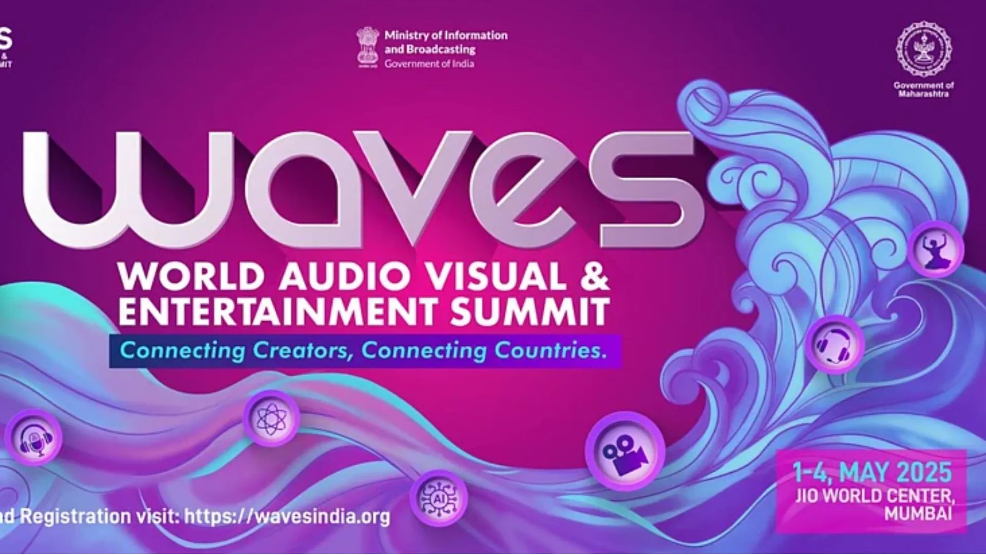 WAVES शिखर सम्मेलन में जुटेंगे 30 देशों के मंत्री, AI, इमर्सिव रियलिटी, गेमिंग और डिजिटल मीडिया पर करेंगे चर्चा 