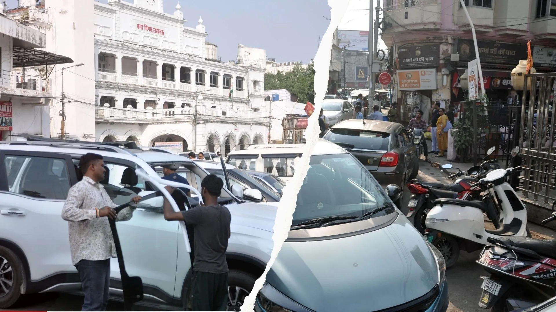 प्रभारी मंत्री करते रहे समीक्षा, नगर निगम हो गया अतिक्रमण का शिकार, मुख्यालय के बाहर अवैध पार्किंग