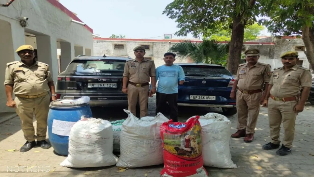 बाराबंकी : सौ किलो गांजा दो कारों के साथ धरा गया तस्कर