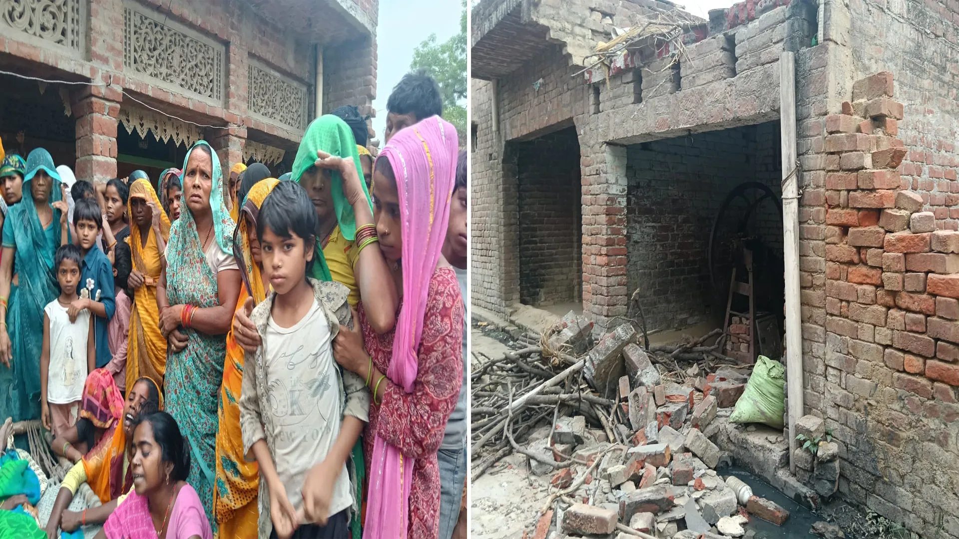 कासगंज: मकान का छज्जा गिरने से नीचे दबकर सास की मौत, बहू गंभीर घायल