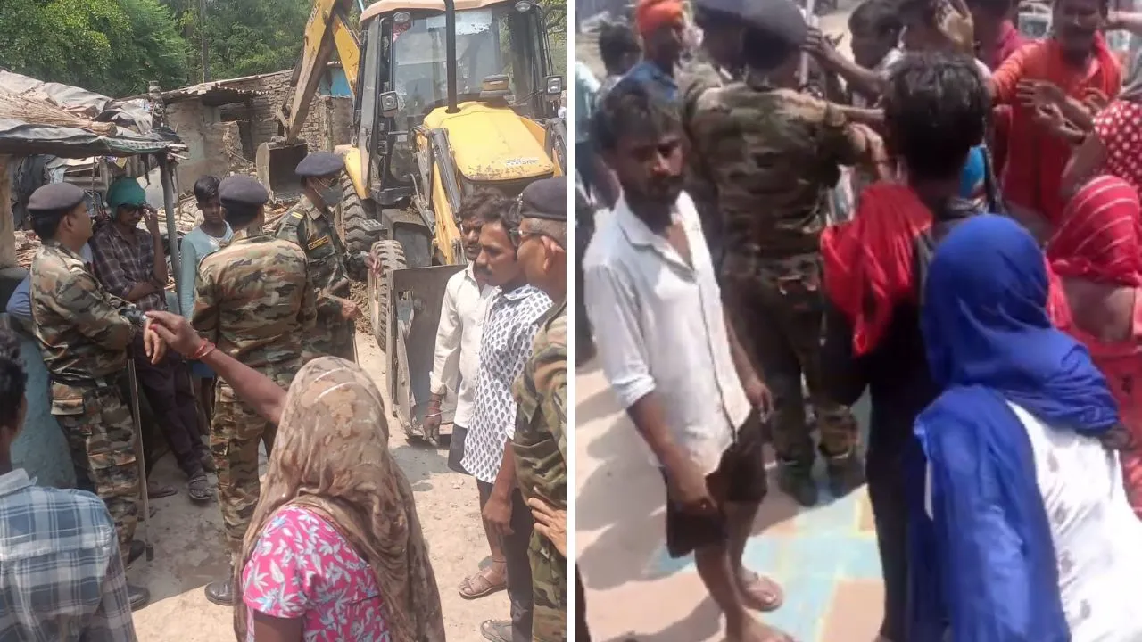 Kanpur: कब्जा गिराने गये नगर निगम दस्ते पर अराजक तत्वों ने चलाए पत्थर, हाथापाई, एक दिन का समय देकर वापस लौटी टीम