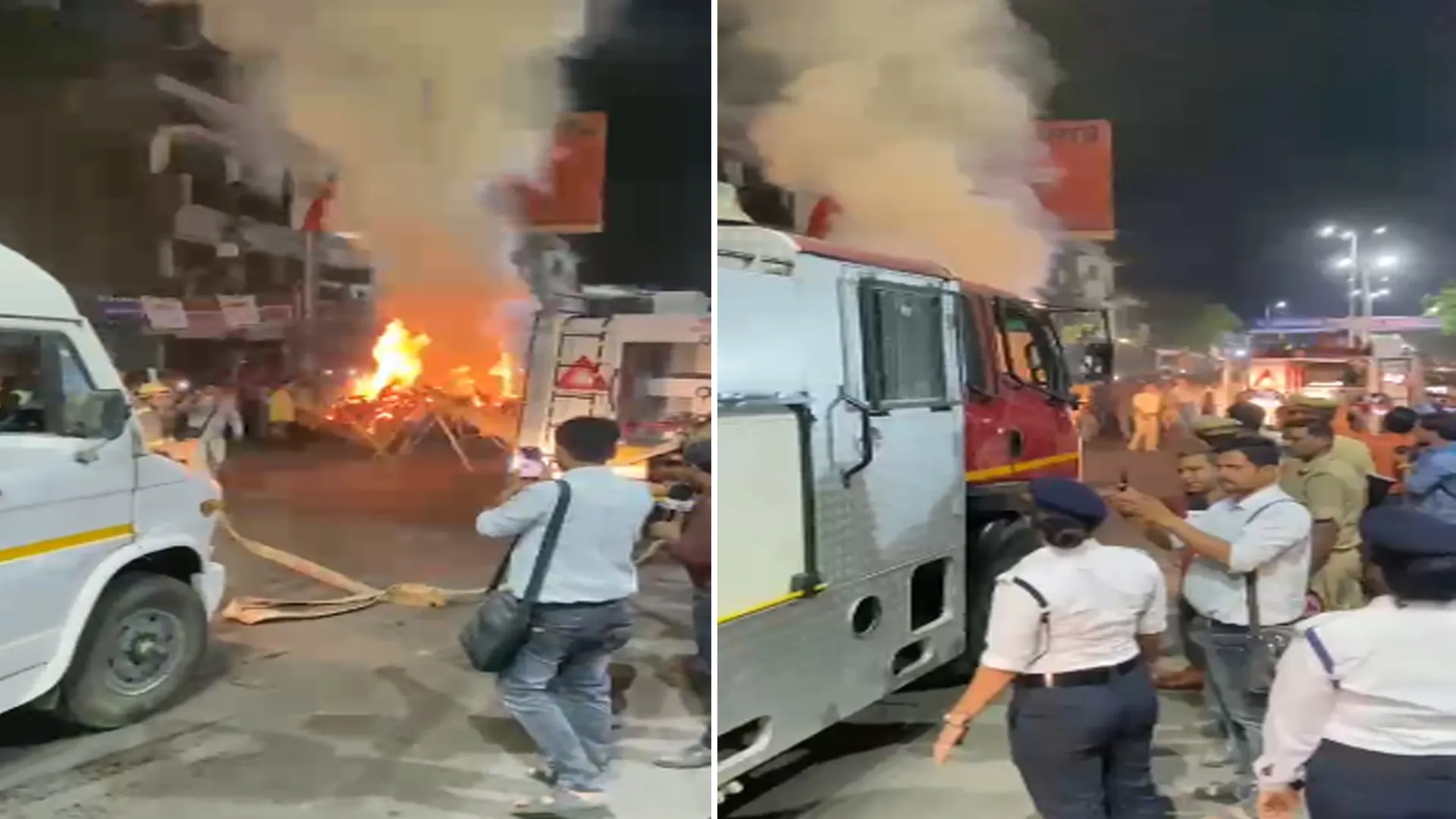 मॉक ड्रिल का नजारा 