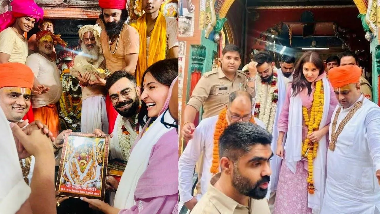 पत्नी अनुष्का संग अयोध्या पहुंचे विराट कोहली, रामलला और बजरंग बली के किए दर्शन