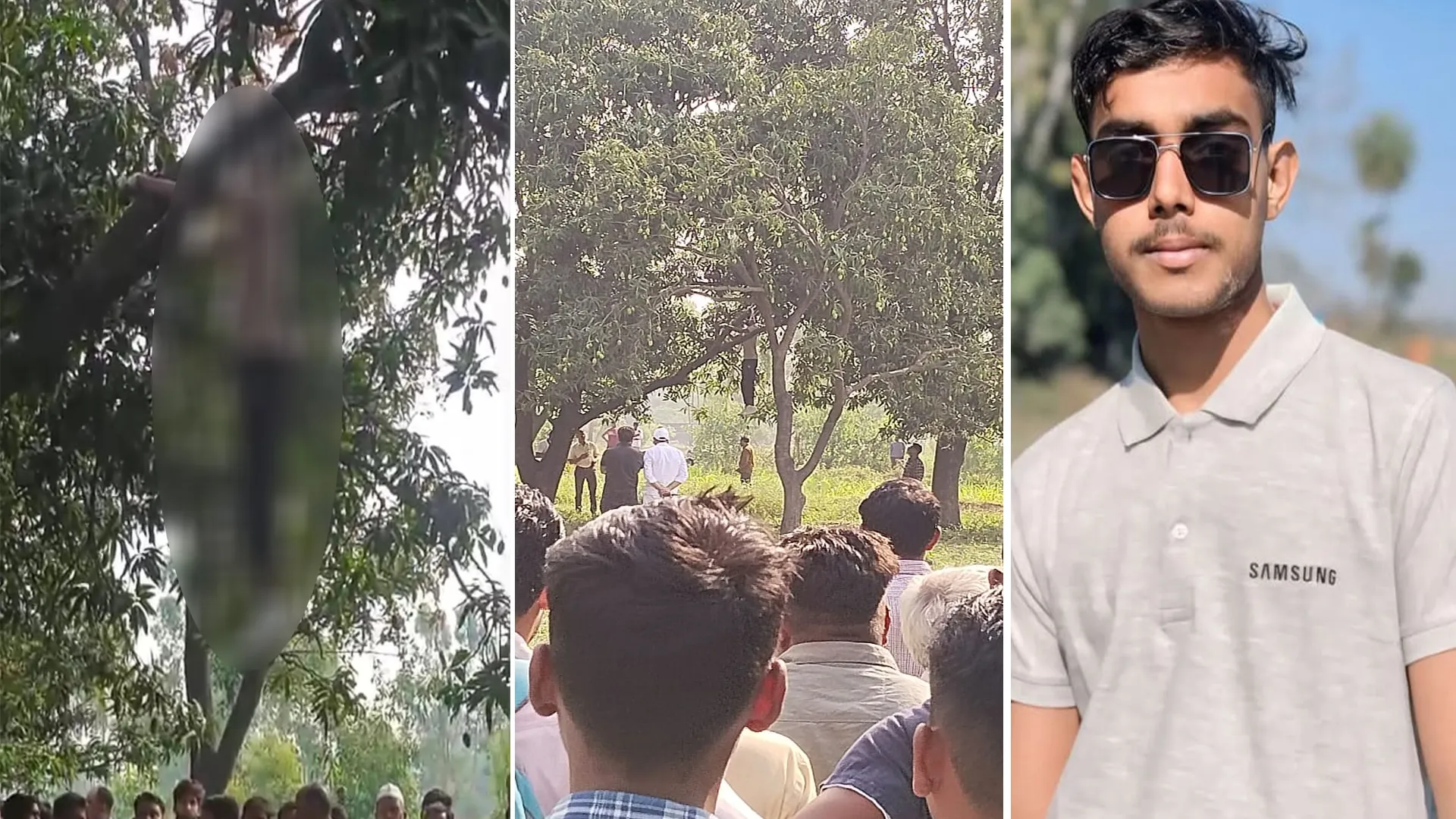 बिजनौर: हत्या कर पेड़ से लटकाया ! रात से लापता था युवक, शव के मुंह में ठुसा मिला कपड़ा 