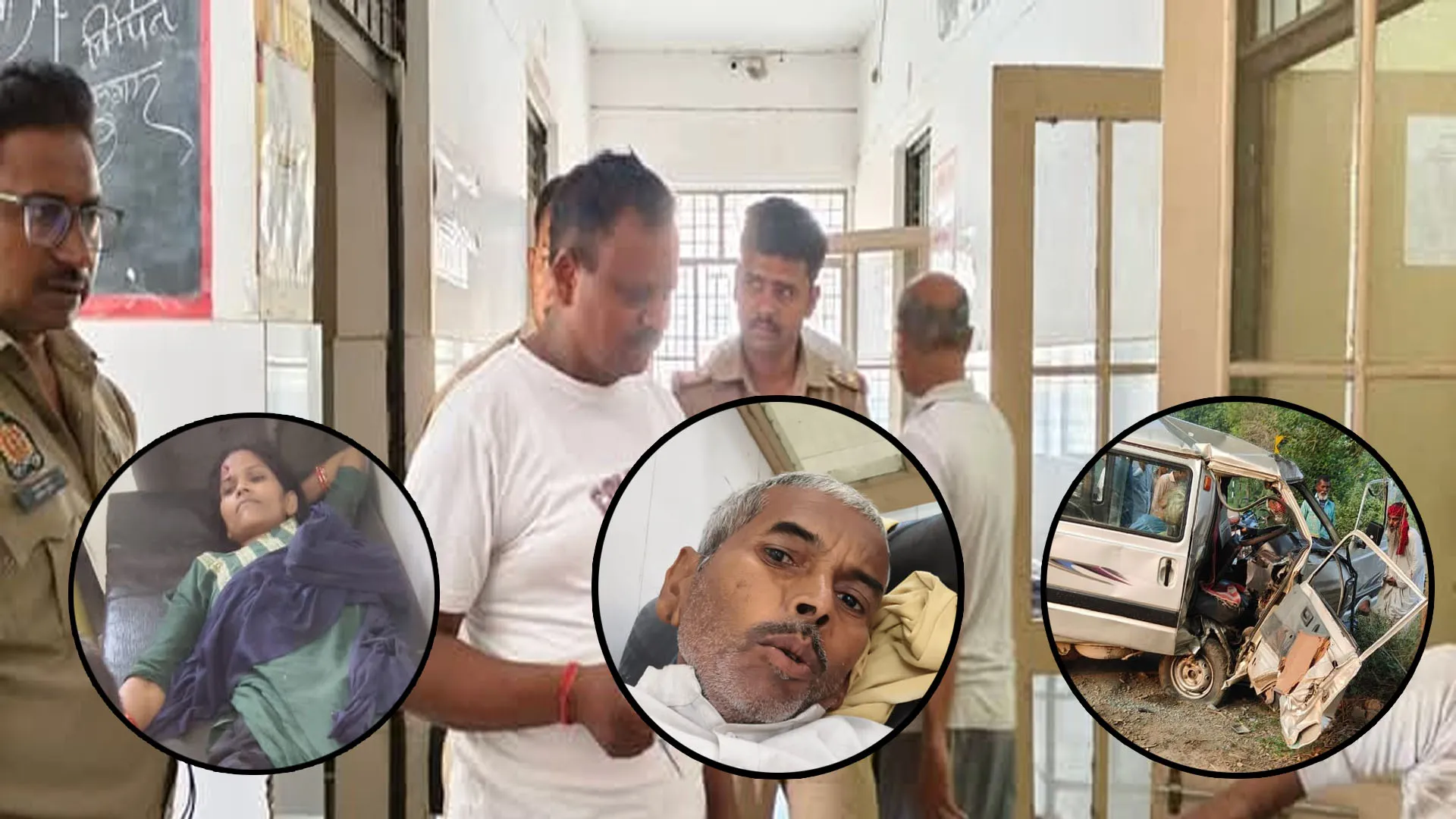 शाहजहांपुर: चालक को झपकी आई तो पेड़ में जा घुसी वैन..बुजुर्ग महिला की गई जान