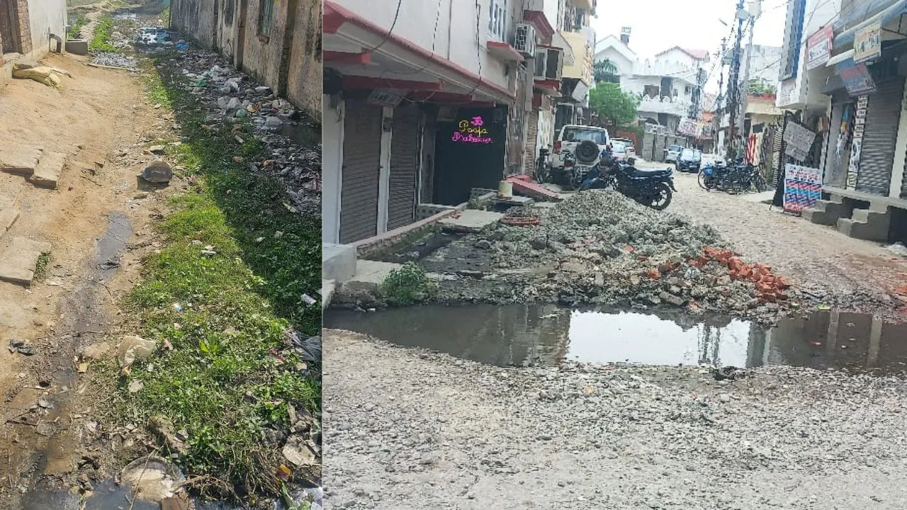 बरेली की सड़कें बनीं मुसीबत, ठेकेदारों ने अधूरा छोड़ा निर्माण कार्य