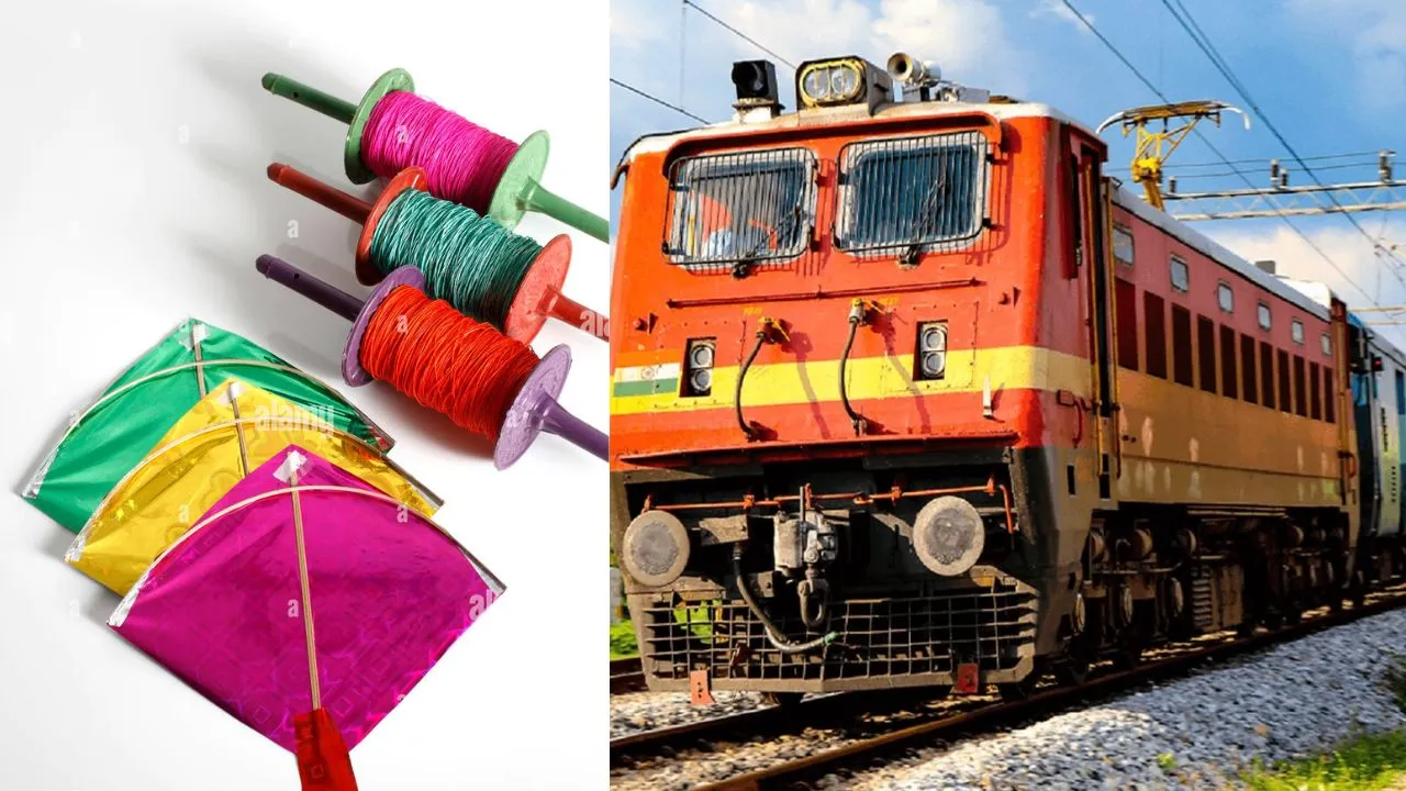 बरेली: पतंगबाजी बनी ट्रेनों की राह की रुकावट, ओएचई लाइन में फंसा रहा मांझा