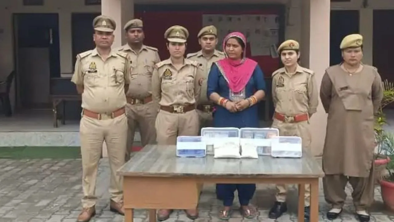 लखीमपुर में महिला तस्कर गिरफ्तार, नकदी, 20 लाख की ब्राउन शुगर बरामद