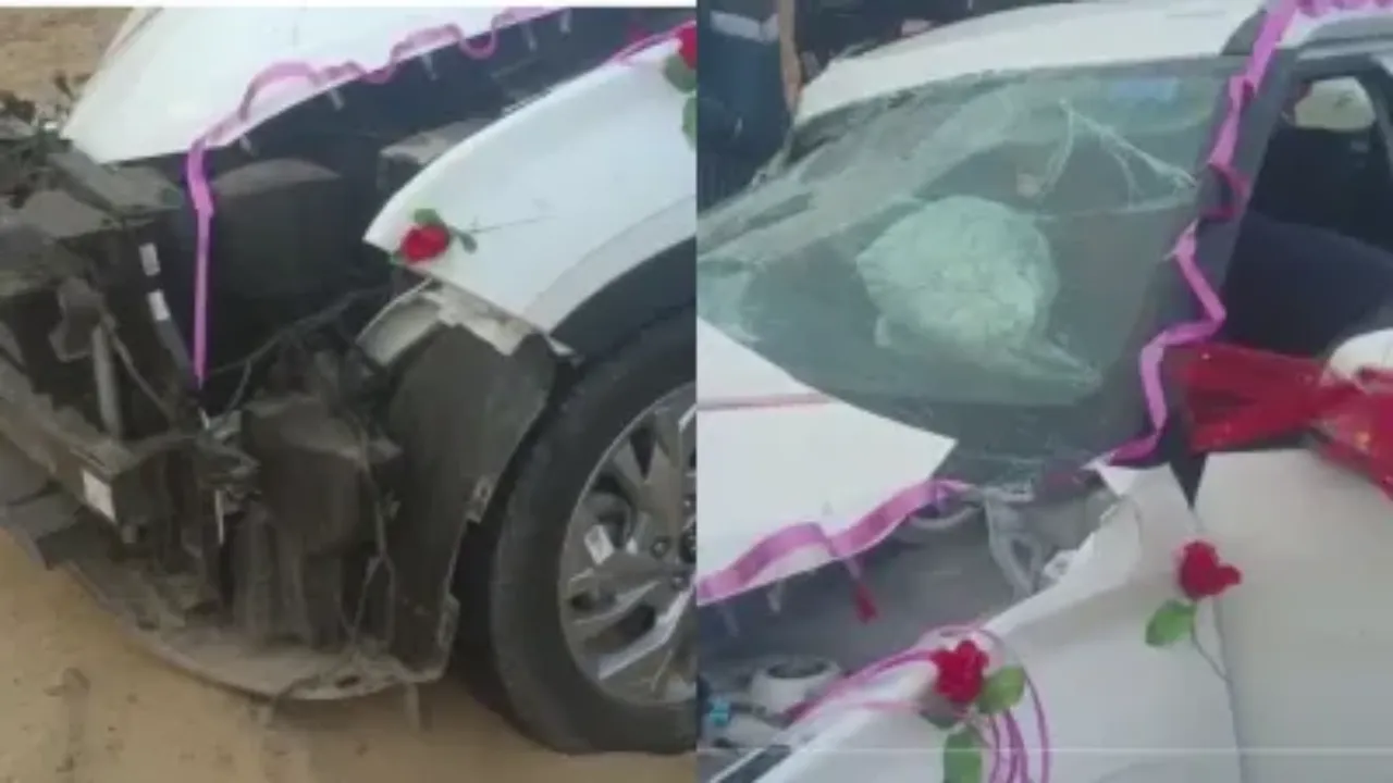 Rajasthan: हाईवे पर हुआ भीषण हादसा, दुर्घटनाग्रस्त हुई नवविवाहित की कार, दुल्हन सहित पांच लोगों की मौत 