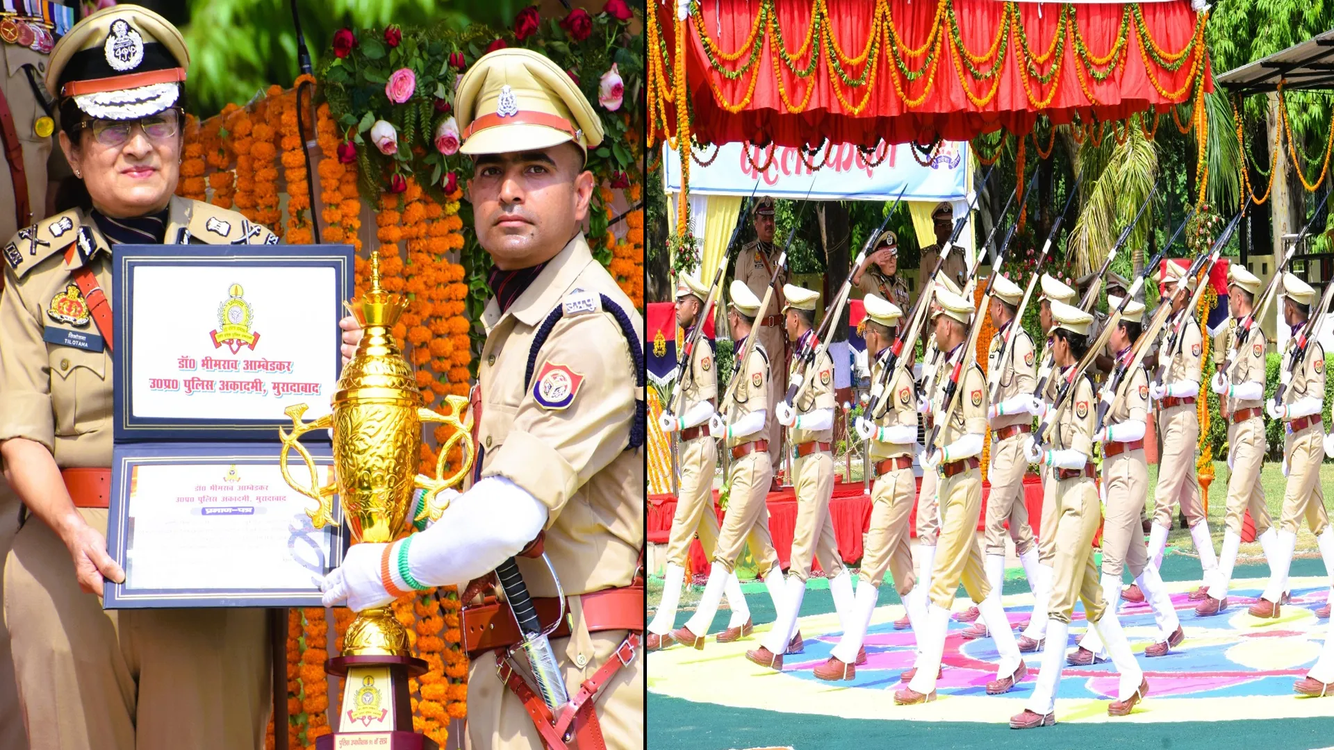 मुरादाबाद : यूपी पुलिस को मिले 34 नये डिप्टी एसपी, हुई पासिंग आउट परेड