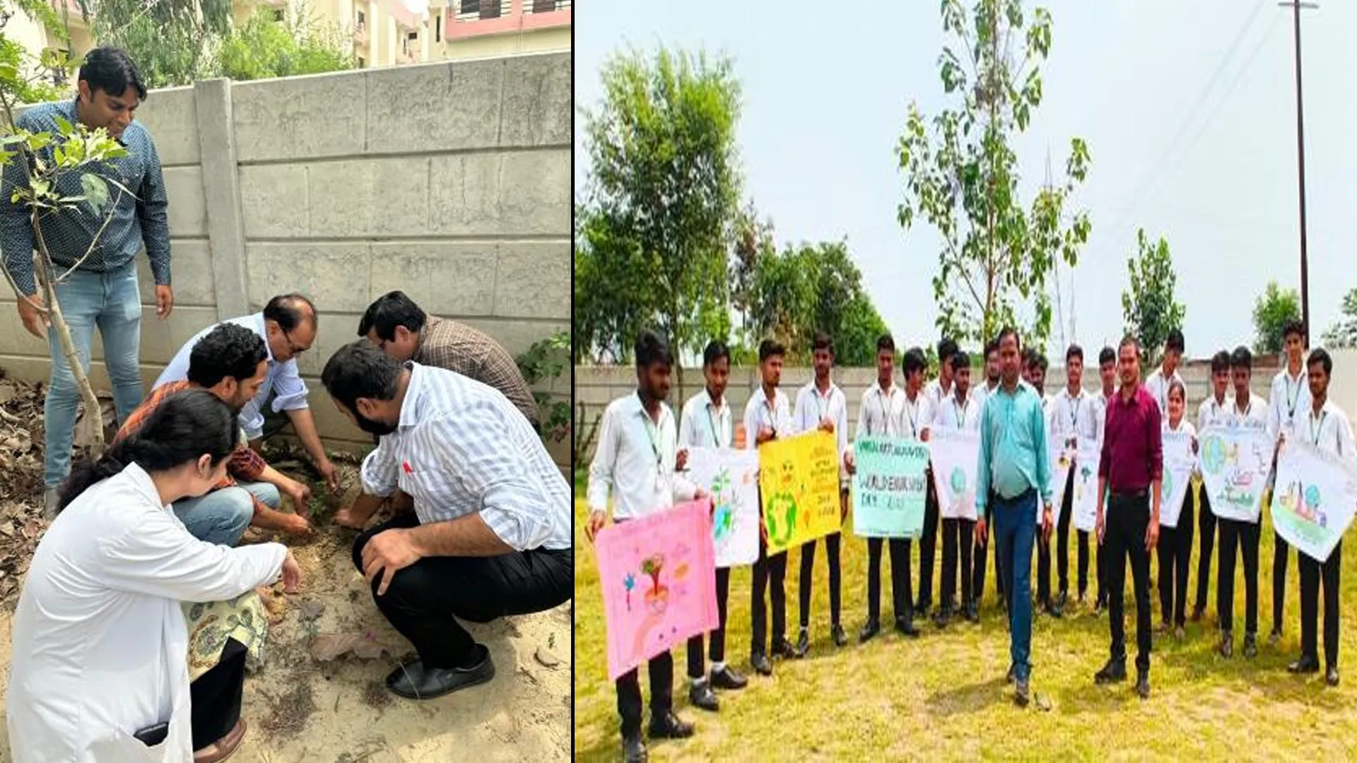 शाहजहांपुर : वरुण अर्जुन मेडिकल कॉलेज में पर्यावरण दिवस रोपे गए पौधे