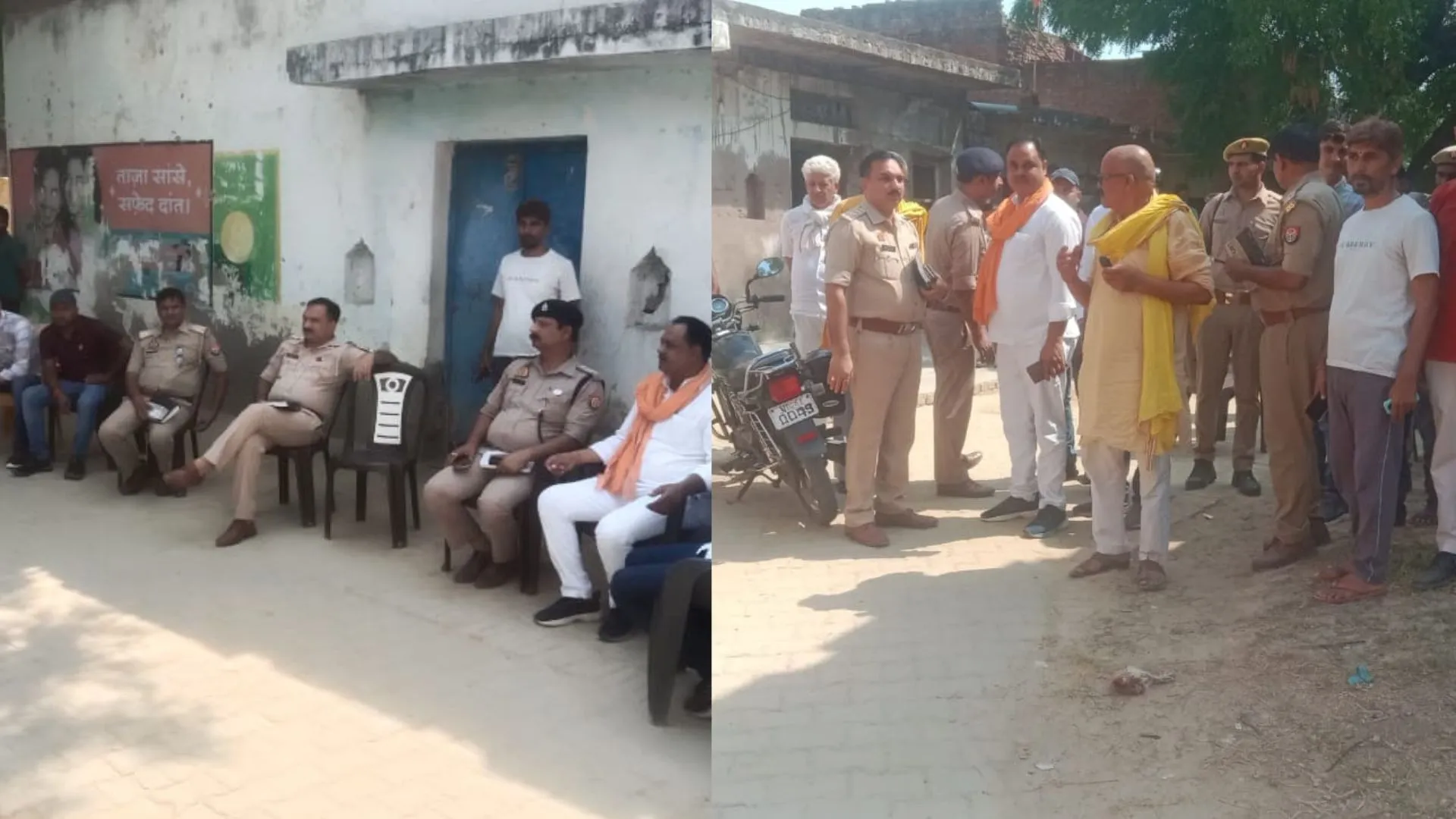 हनुमान मंदिर के पास अराजकतत्वों ने फेंका मांस का टुकड़ा, पुलिस ने समझा-बुझाकर शांत कराया