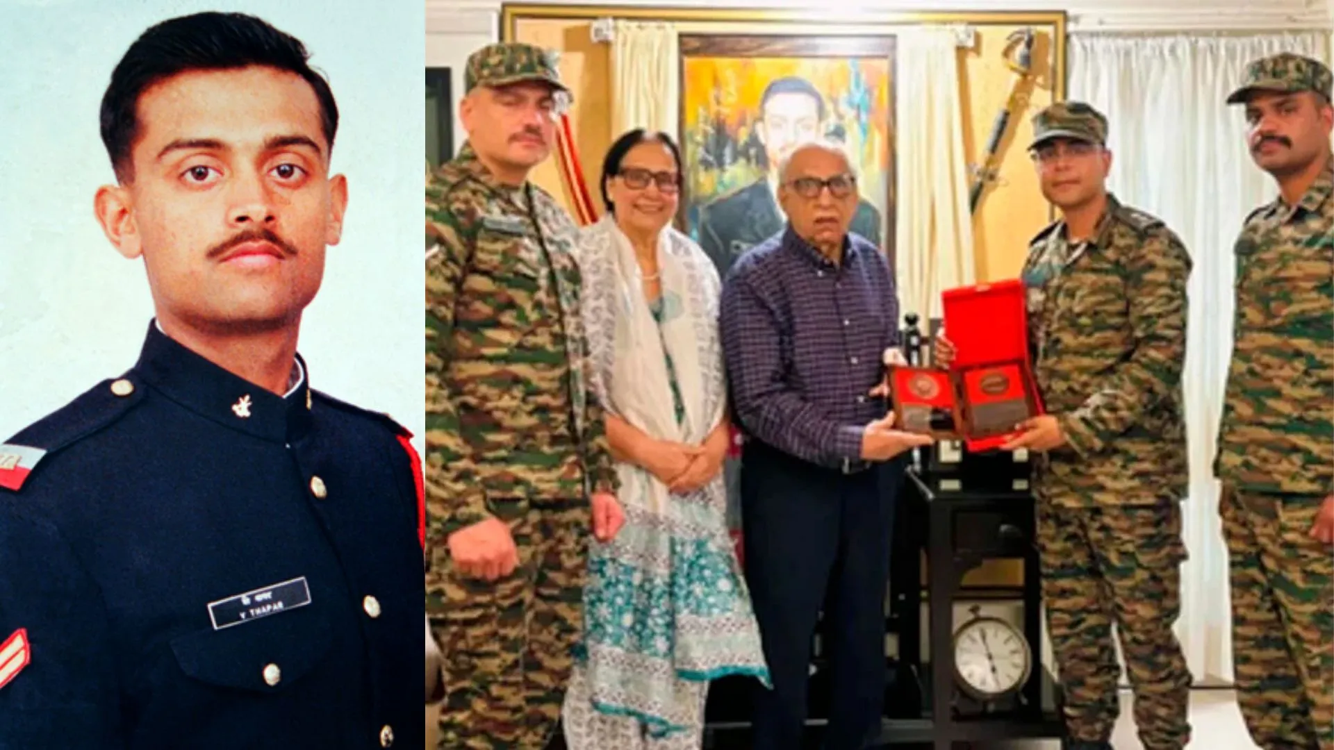 कारगिल विजय दिवस : कैप्टन विजयंत थापर के घर पहुंचे सेना के अधिकारी, परिजनों को किया सम्मानित