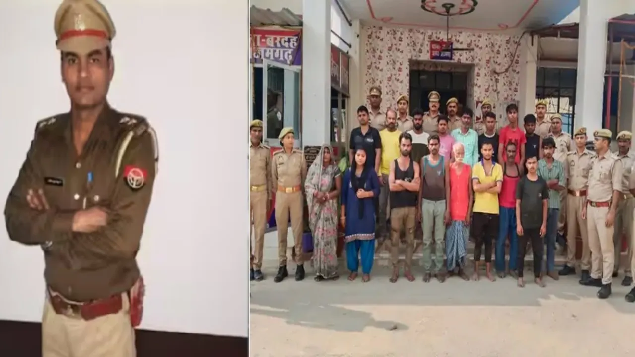 आजमगढ़ में थानेदार की पिटाई : मां-बहन की गालियां देकर इंस्पेक्टर को लाठी-डंडों से पीटा, वीडियो वायरल होने के बाद 17 आरोपी गिरफ्तार