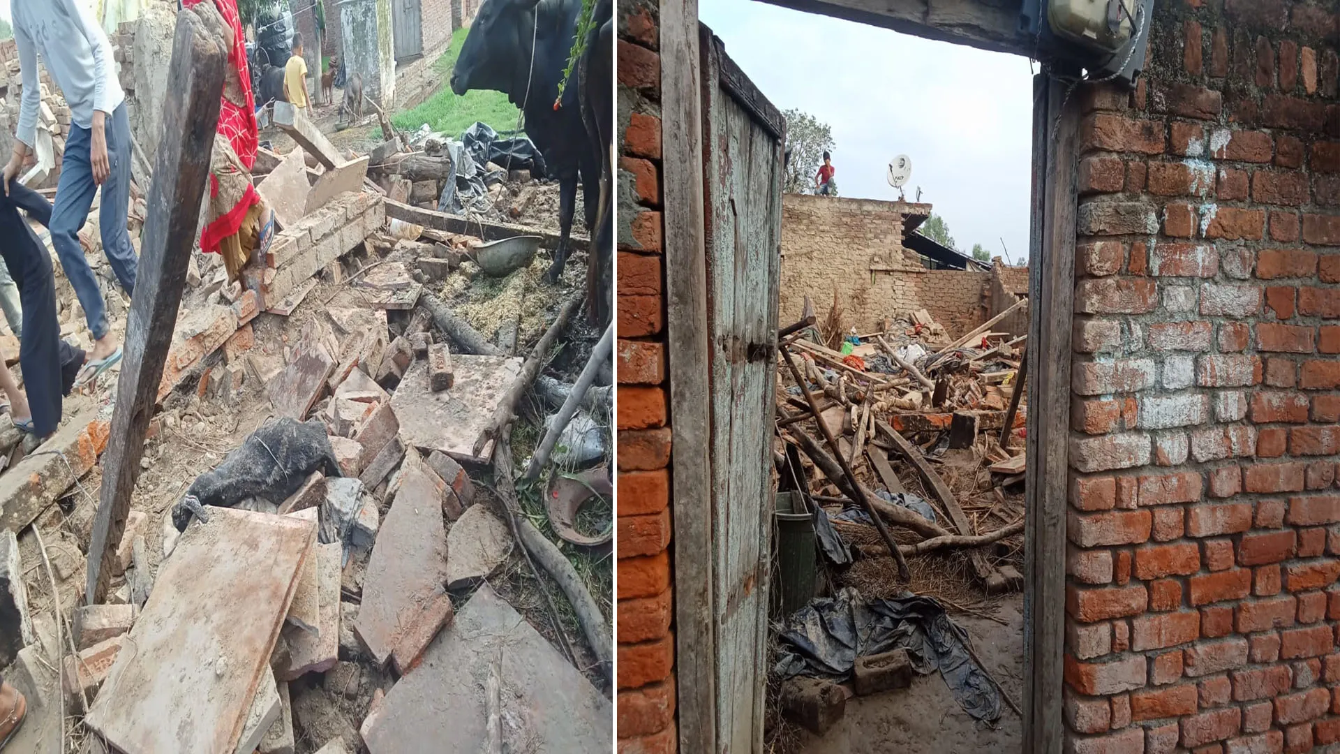 Bareilly: कच्चा मकान गिरने से मलबे में दबा पूरा परिवार...पांच बच्चों समेत आठ लोग घायल