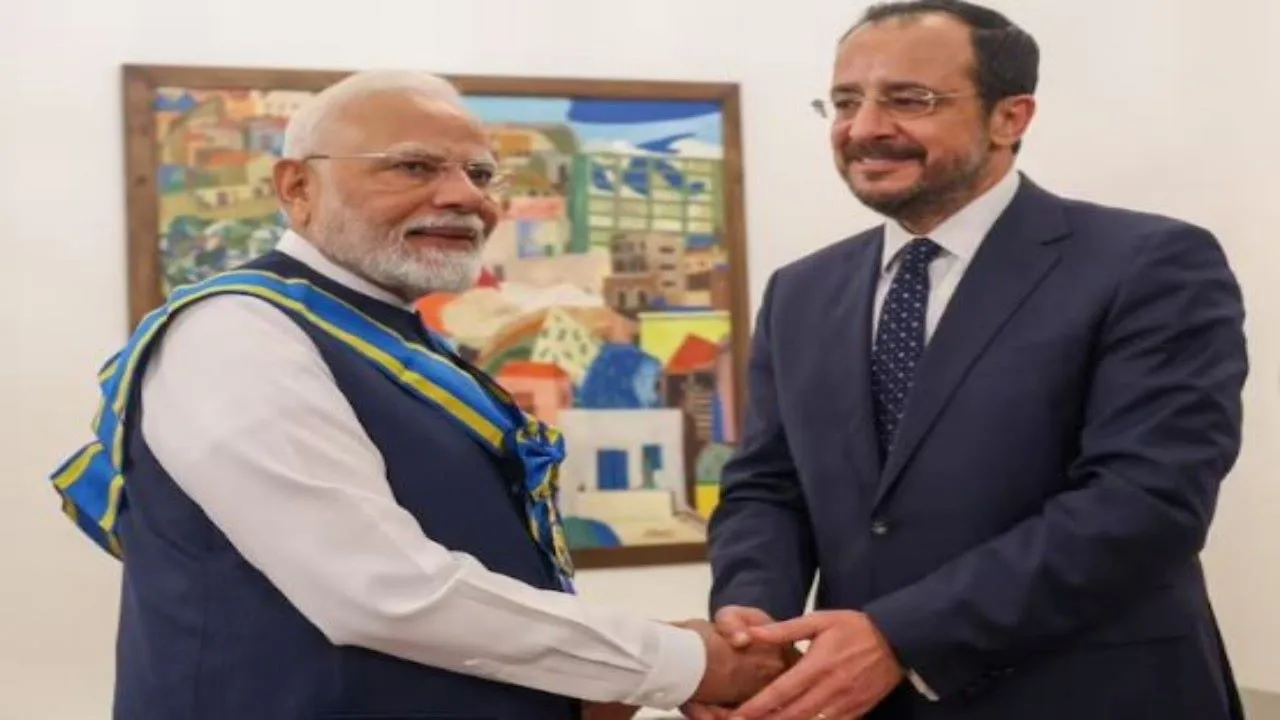 मोदी को साइप्रस का सर्वोच्च नागरिक सम्मान, भाजपा ने कहा, ‘यह भारत के लिए गौरव का क्षण’ 