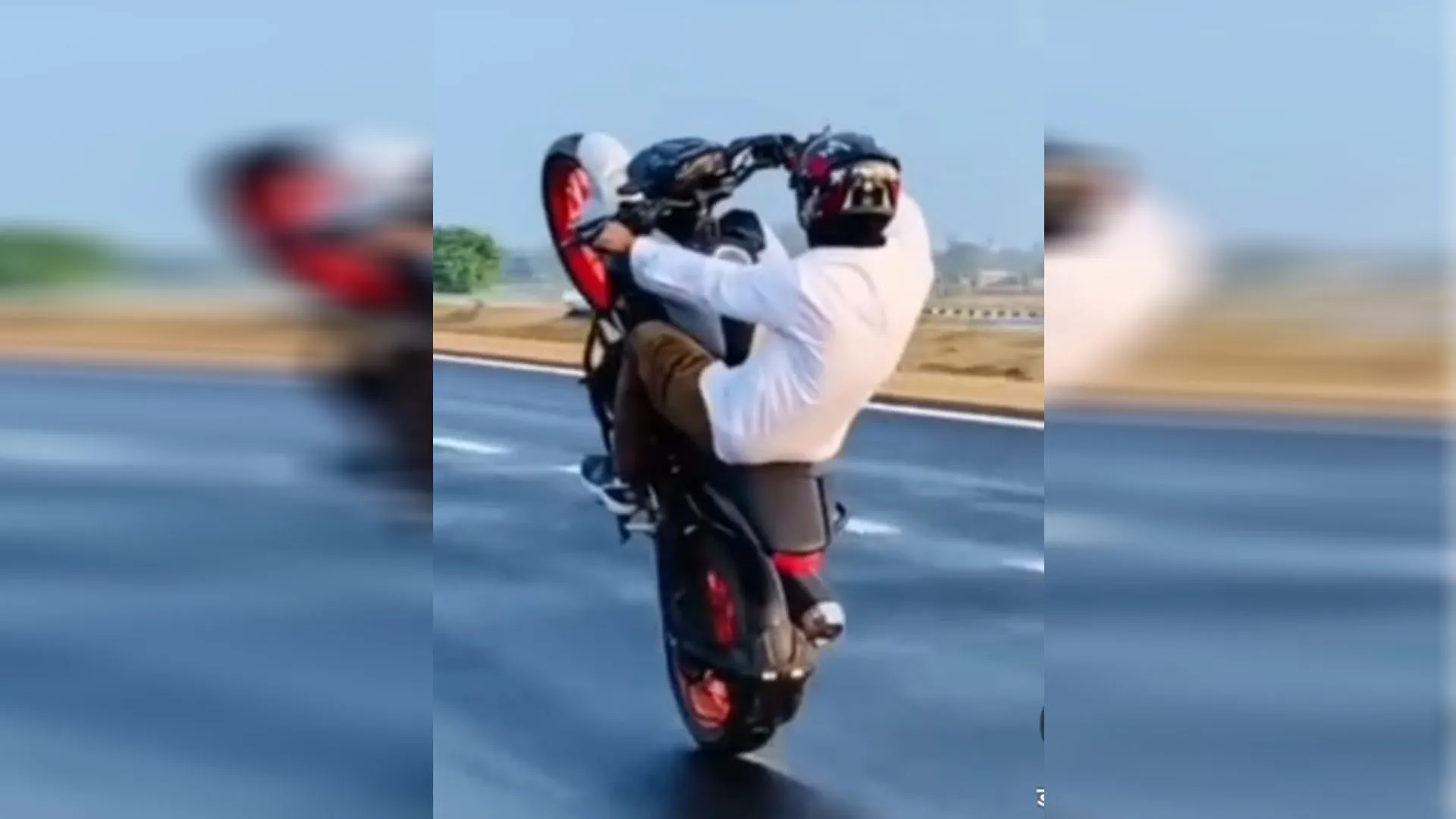 शाहजहांपुर: हवाई पट्टी पर हवा में उड़ाई बाइक...स्टंट करने वाला खायेगा जेल की हवा