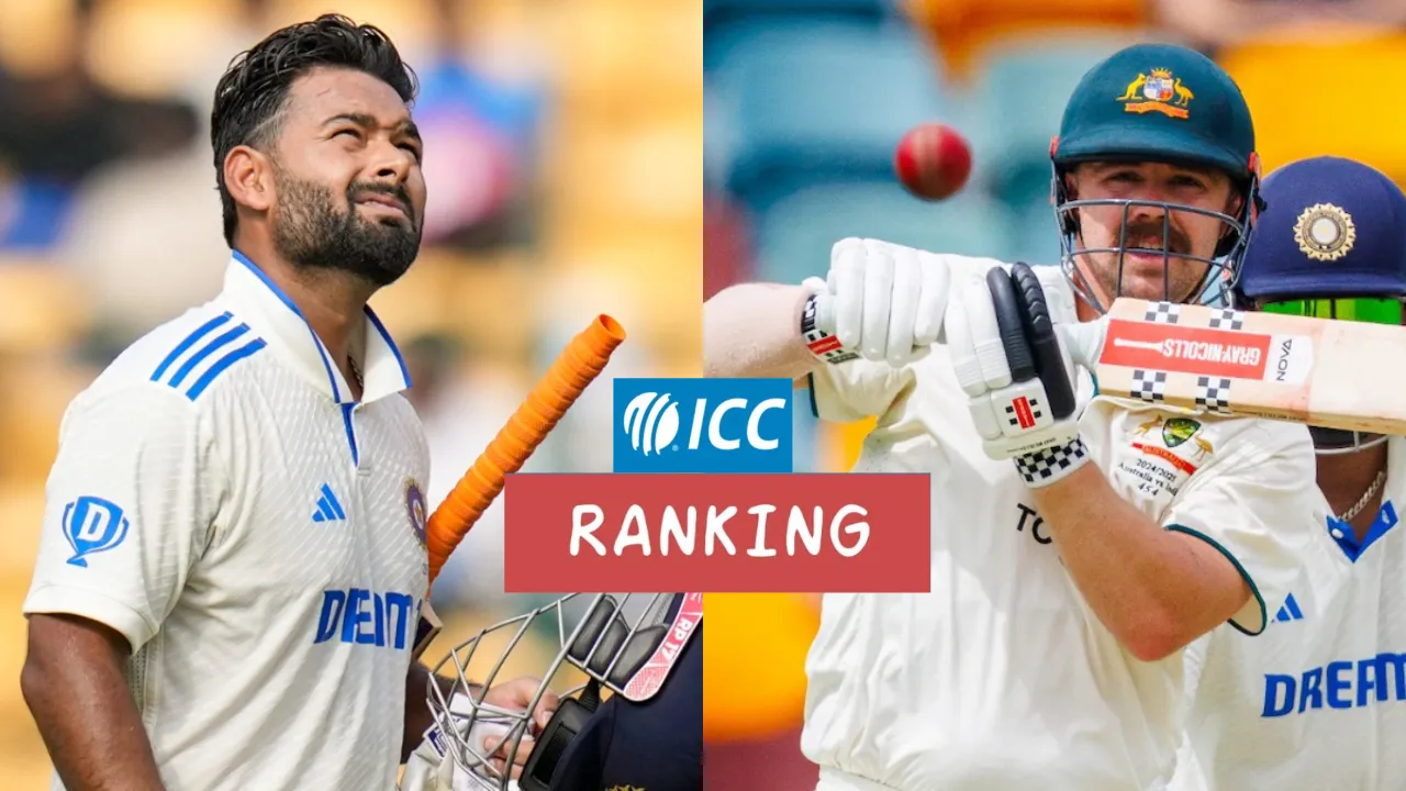 ICC टेस्ट रैंकिंग में फिर हुए बड़े बदलाव, ऋषभ पंत की हुई बल्ले-बल्ले, ट्रेविस हेड ने लगाई बड़ी उछाल