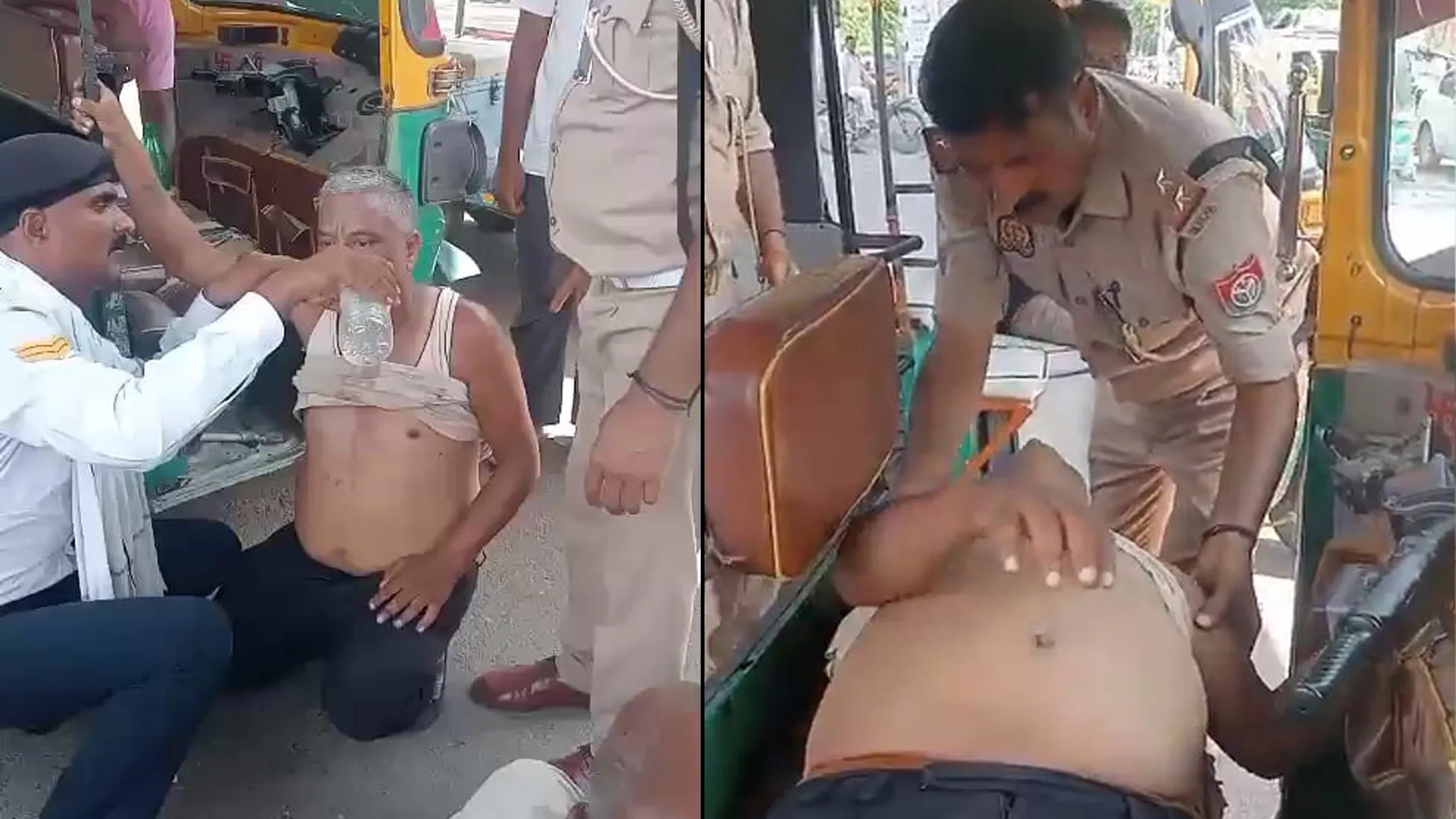 बरेली : ट्रैफिक पुलिस ने ऑटो ड्राइवर की सीपीआर देकर बचाई जान