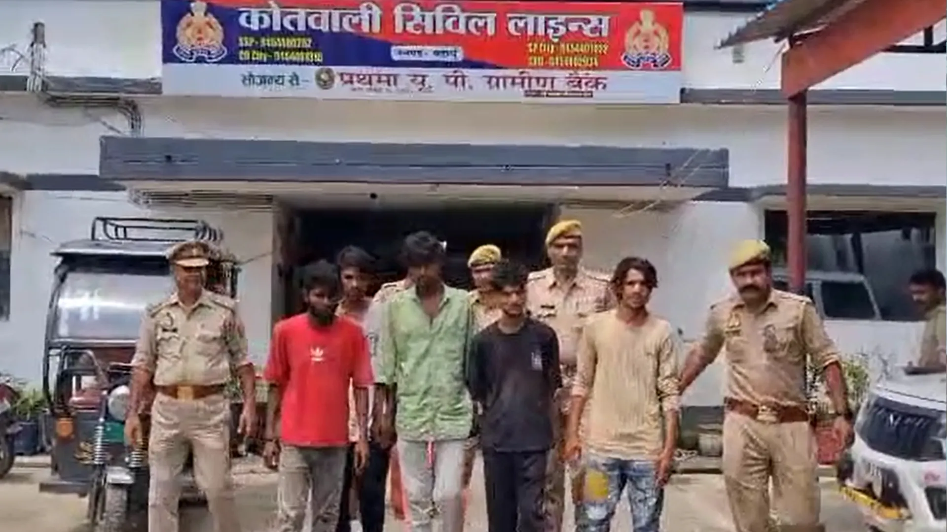 बदायूं  : मकान से चोरी के पांच आरोपी गिरफ्तार, पुलिस ने माल किया बरामद