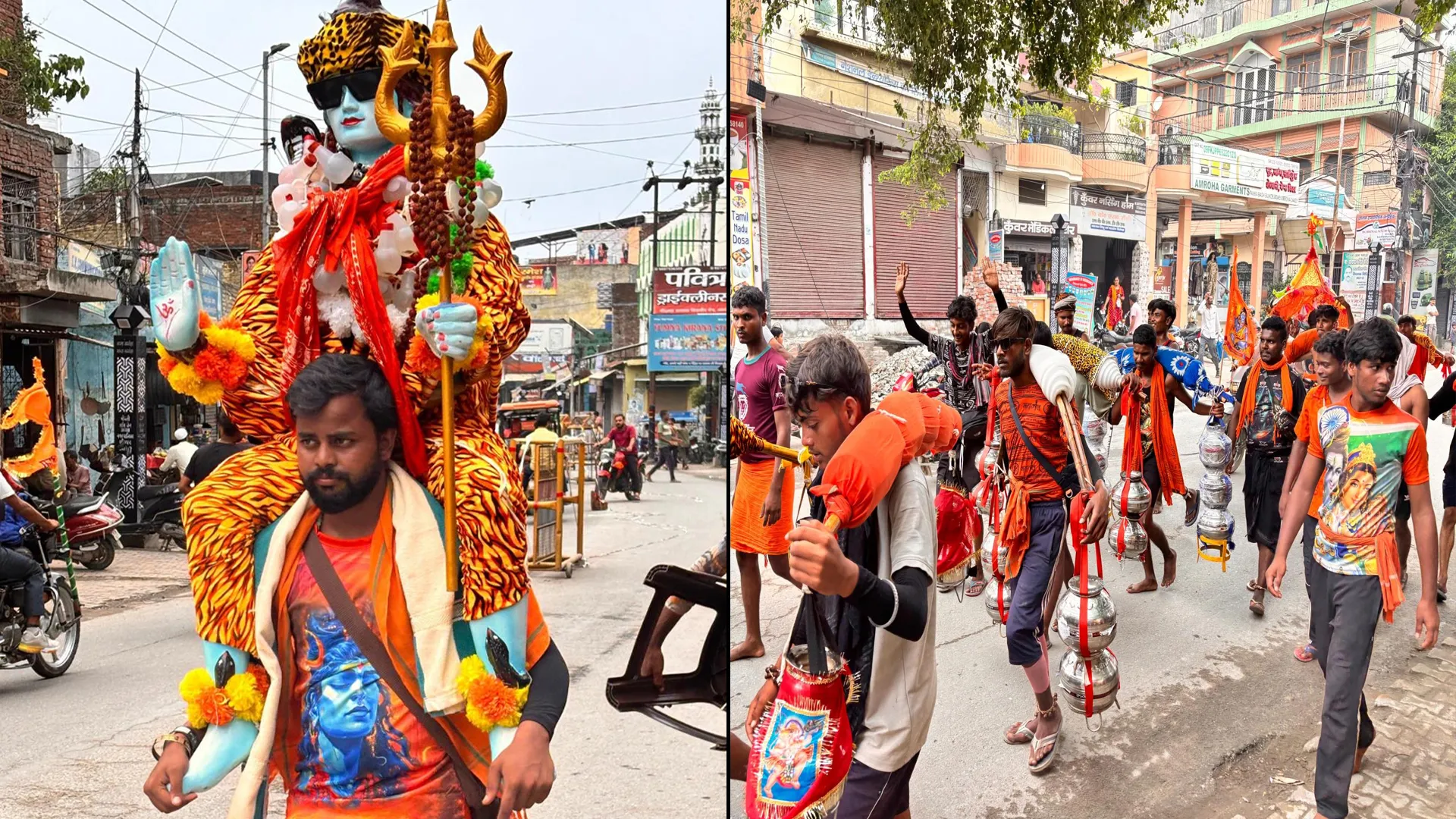 अमरोहा : सावन के दूसरे सोमवार को शिवालयों में उमड़ी भक्तों की भीड़