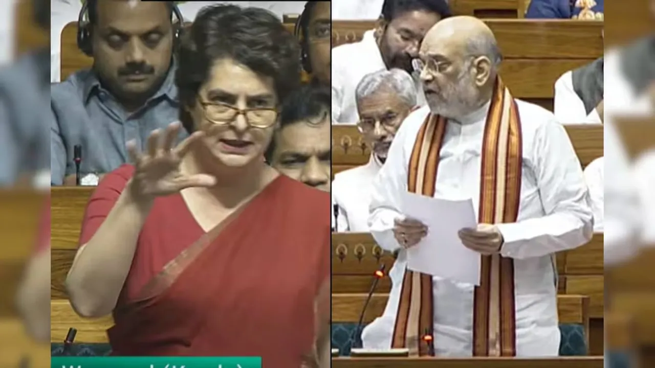मानसून सत्र: अमित शाह के आरोपों पर प्रियंका गांधी का पलटवार, पूछा- आपने पाकिस्तान को शरण दी क्यों?