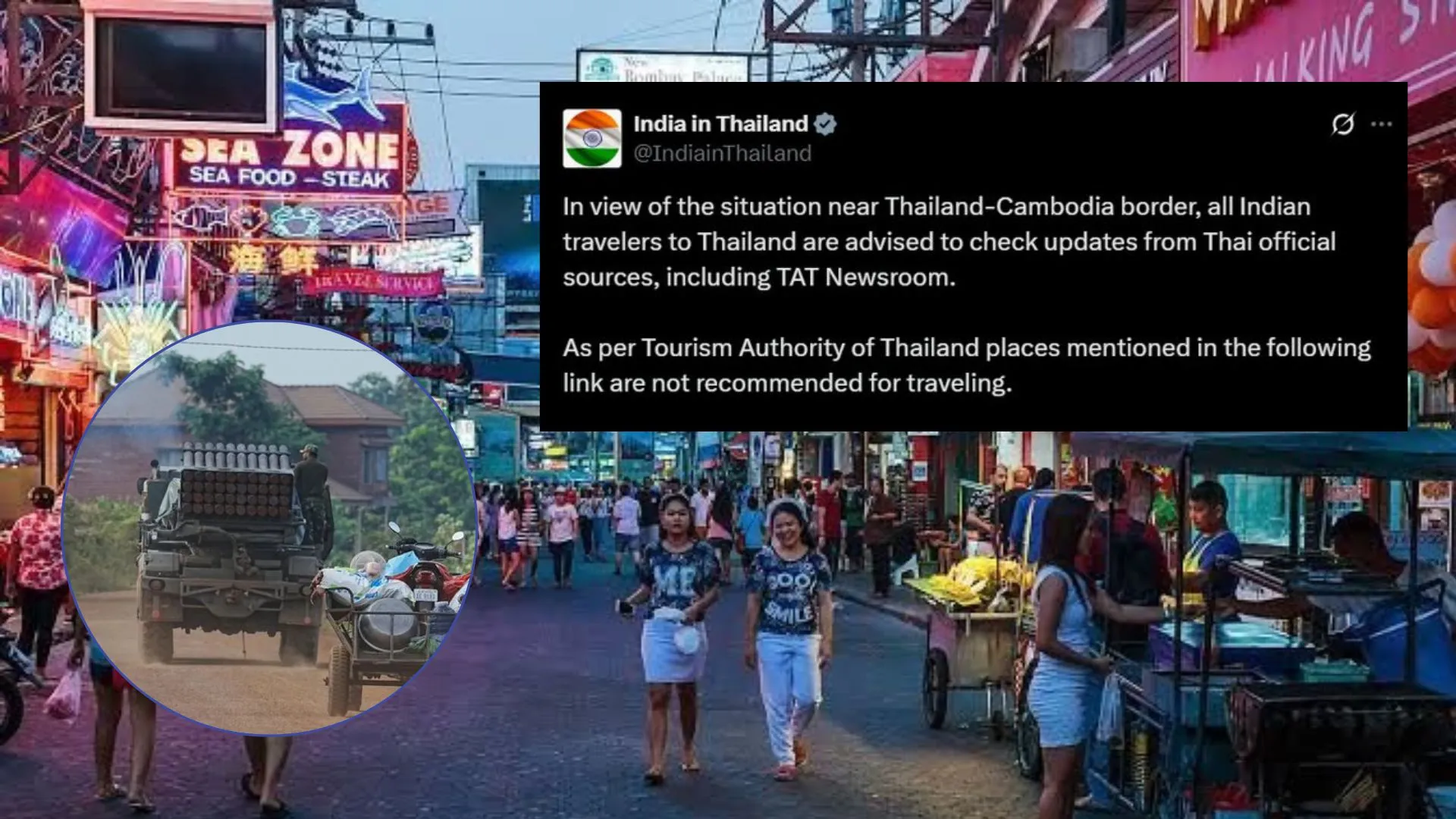 भारतीय दूतावास ने थाईलैंड में रहने वाले नागरिकों के लिए Travel एडवाइजरी की जारी,  हिंसा के बीच सात प्रांतों की यात्रा से बचने की अपील 