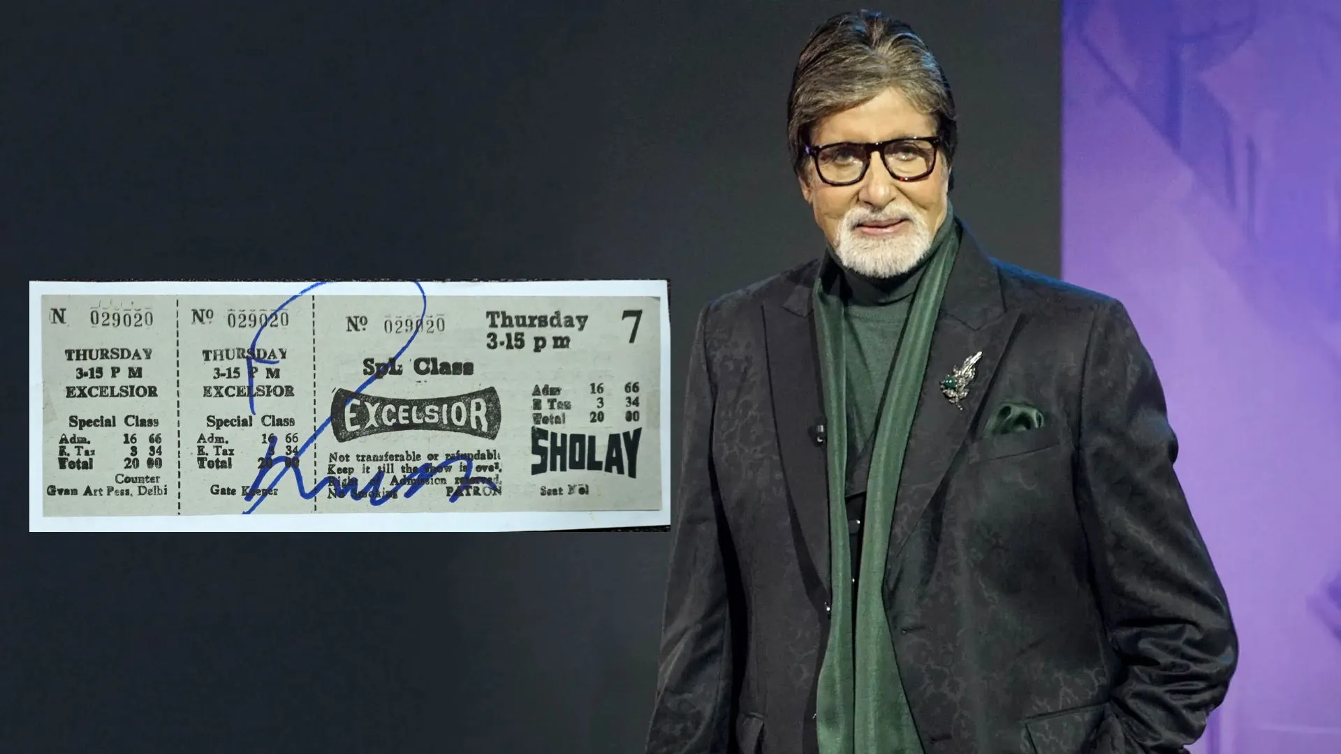 ‘Sholay’ की 50 साल पुरानी टिकट शेयर कर भावुक हुए अमिताभ बच्चन, बोले- इतने का तो पानी मिलता 