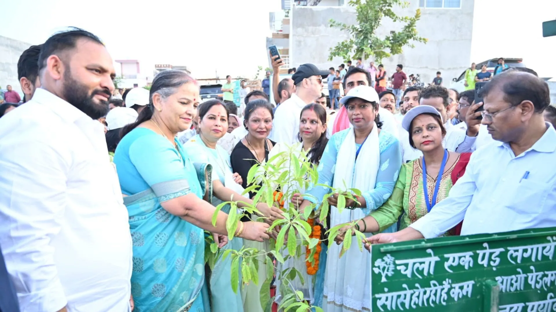 लौलाई झील के किनारे लगाए गए 500 से अधिक पौधे, महापौर ने रुद्राक्ष का पौधा लगाकर की कार्यक्रम की शुरुआत