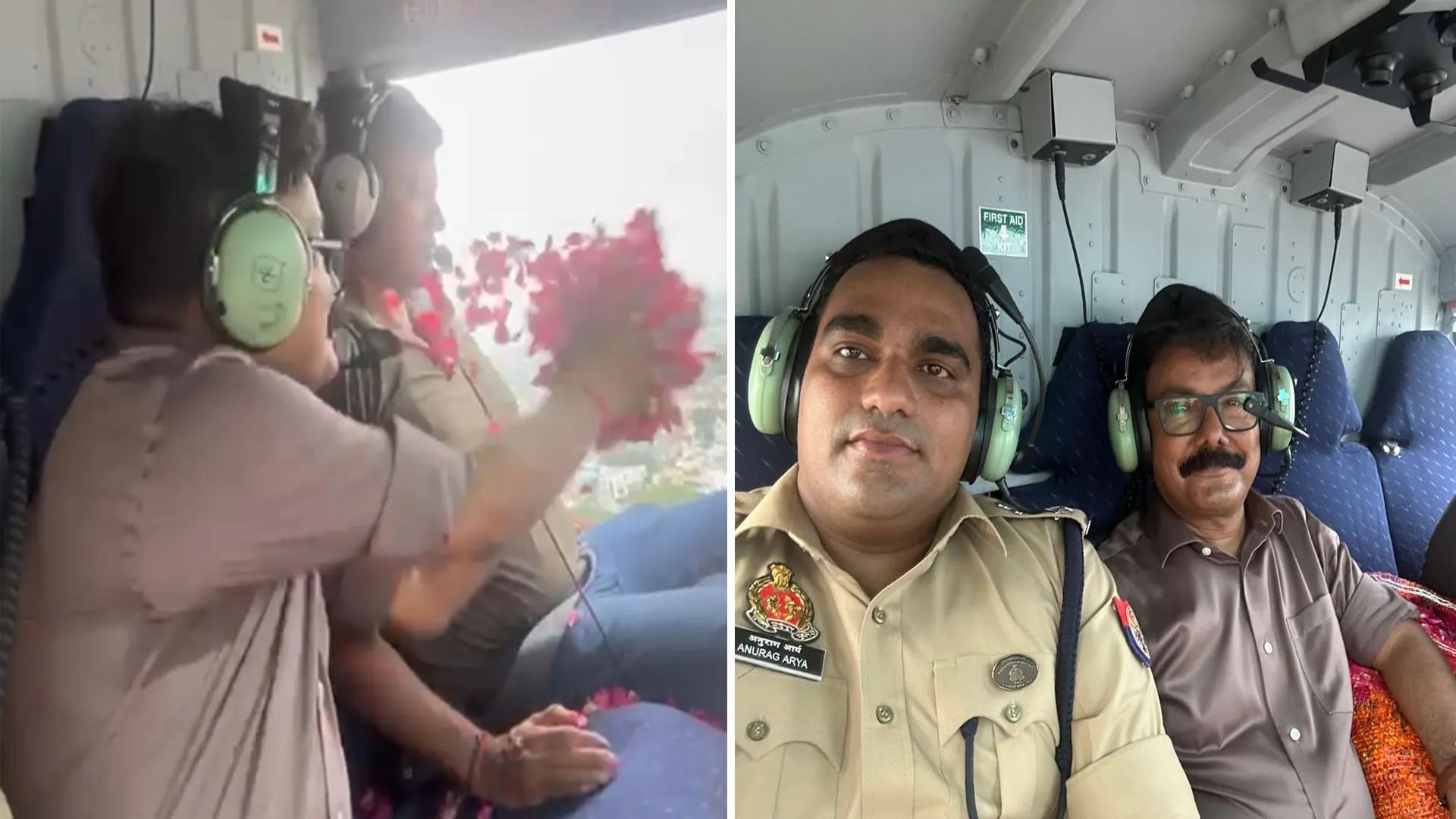 Bareilly: देखिए वीडियो...आसमान से डीएम और एसएसपी ने बरसाए फूल, जमीन पर गूंजते रहे शिवभक्तों के जायकारे