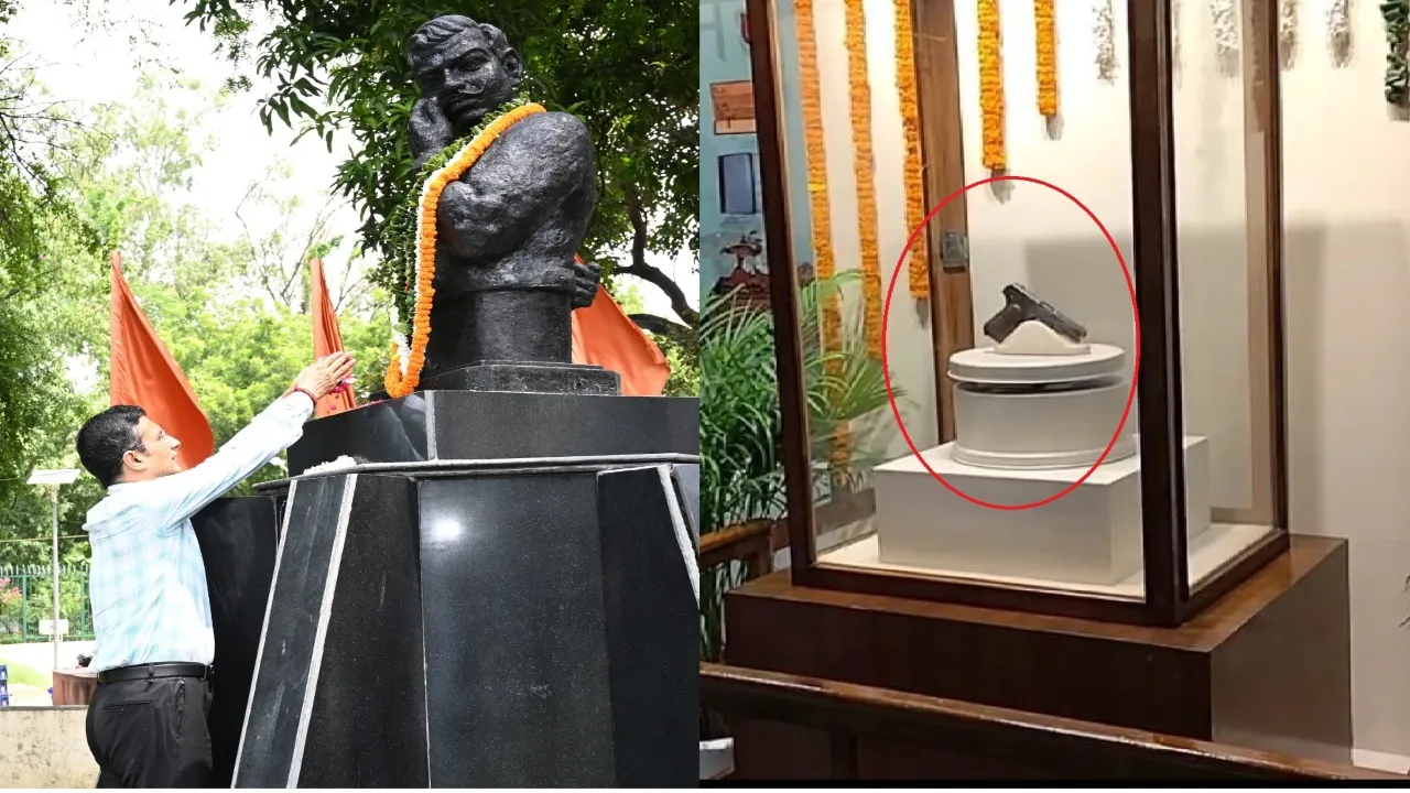 अमर शहीद चंद्रशेखर आजाद की जयंती पर विशेष आयोजन : कमिश्नर ने की पुष्पांजलि कर पिस्तौल का किया अनावरण