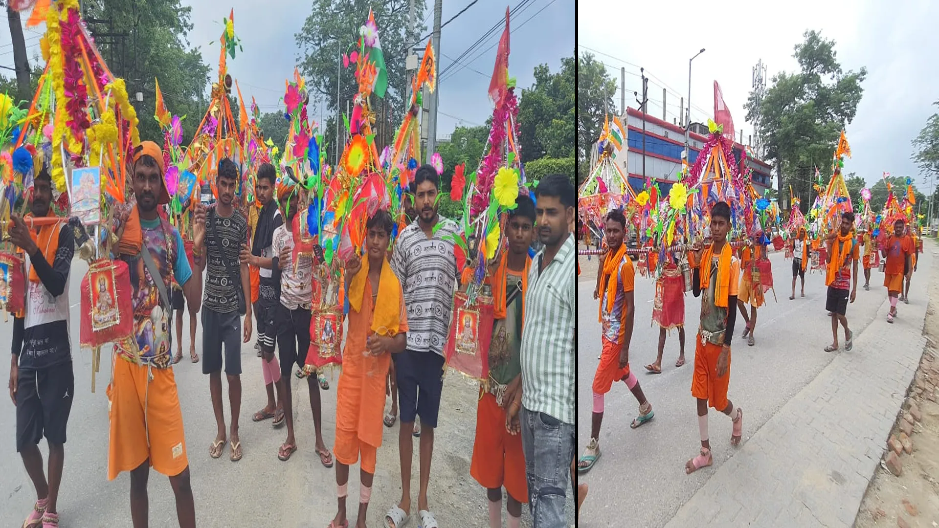 रामपुर : हाईवे पर उमड़ा कांवड़ियों का सैलाब, ब्रजघाट और हरिद्वार से ला रहे गंगाजल