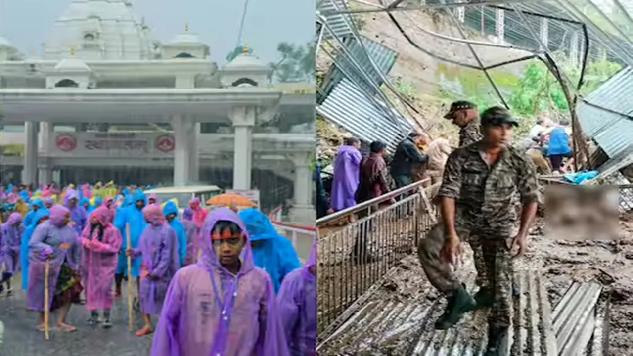 बारिश से जम्मू में तबाही: वैष्णो देवी मार्ग पर भूस्खलन में 32 लोगों की मौत, नौ तीर्थयात्री भी शामिल, यातायात निलंबित