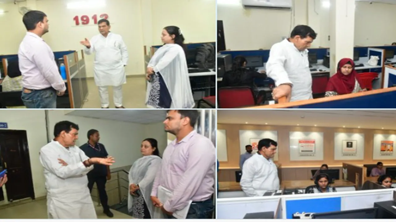 ऊर्जा मंत्री एके शर्मा ने 1912 कॉल सेंटर का किया औचक निरीक्षण, कर्मचारियों को दिए दिशा निर्देश