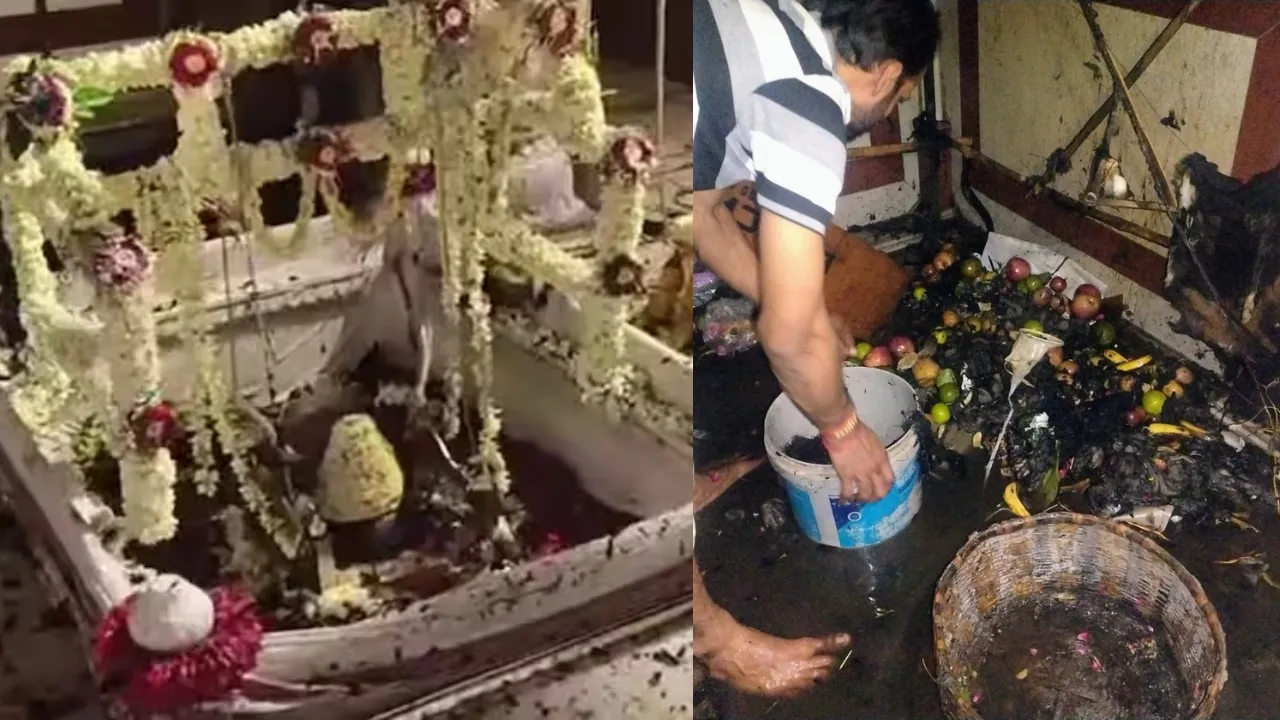 वाराणसी के आत्मविश्वेश्वर मंदिर में भीषण हादसा... लगी आग, 7 लोग झुलसे