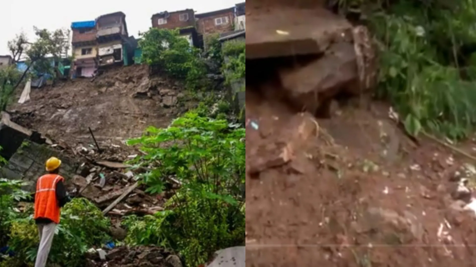 मुंबई में भारी बारिश के चलते भूस्खलन, विक्रोली में दो लोगों की मौत कई अन्य घायल