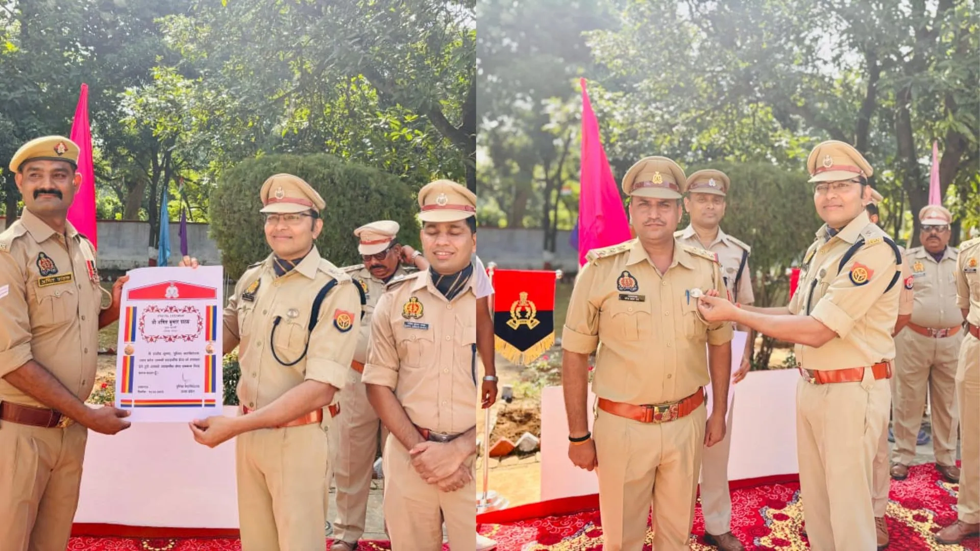 कुख्यात पासी गैंग का सफाया करने वाले 5 पुलिसकर्मी सम्मानित, PAC के 16 जवानों को भी मिला सम्मान 