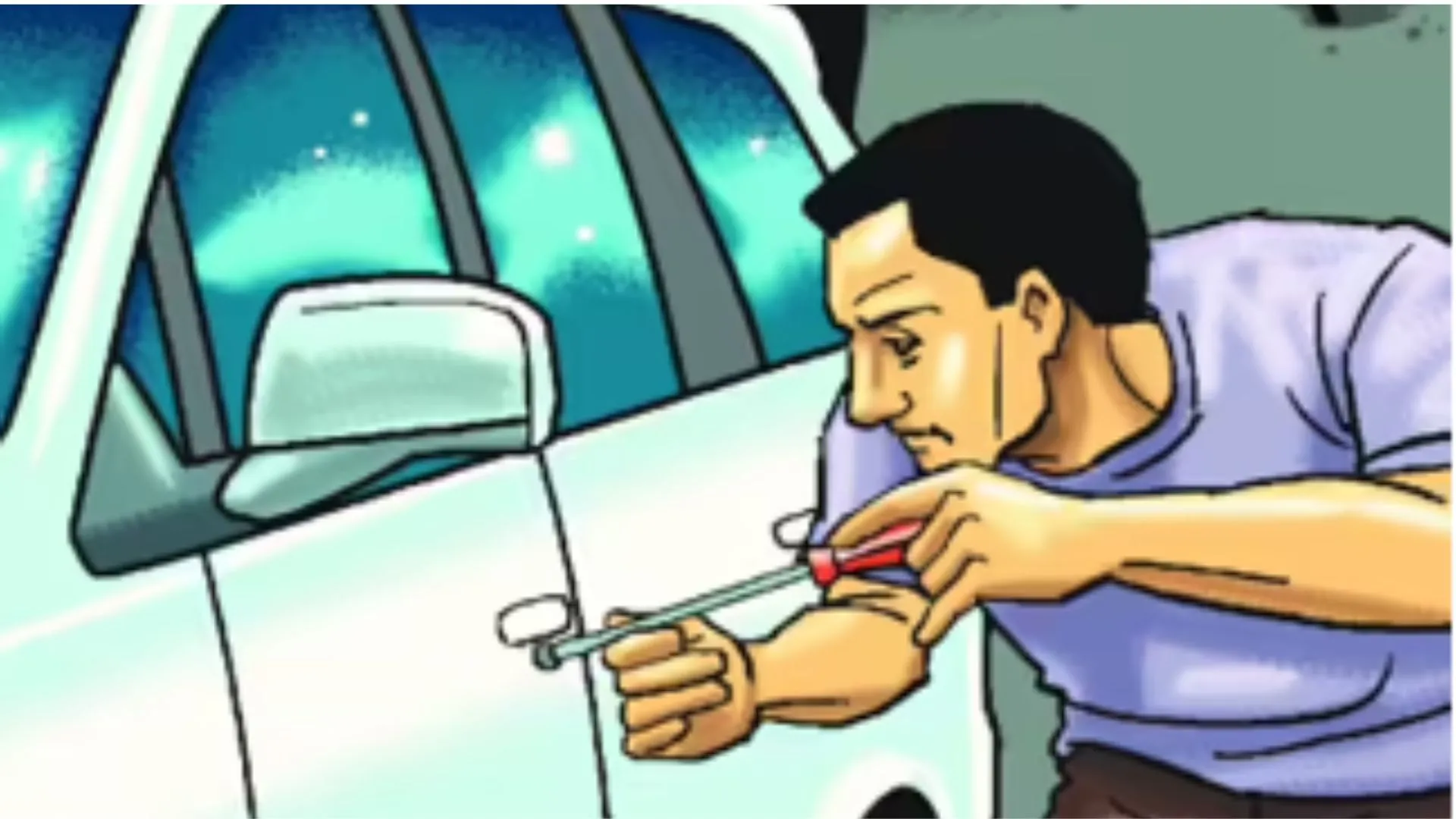 लखनऊ में रिटायर्ड IG की कार की बैटरी-स्टेपनी हुई चोरी, 30 मिनट के अंदर हुई वारदात, कैमरे में चोर कैद