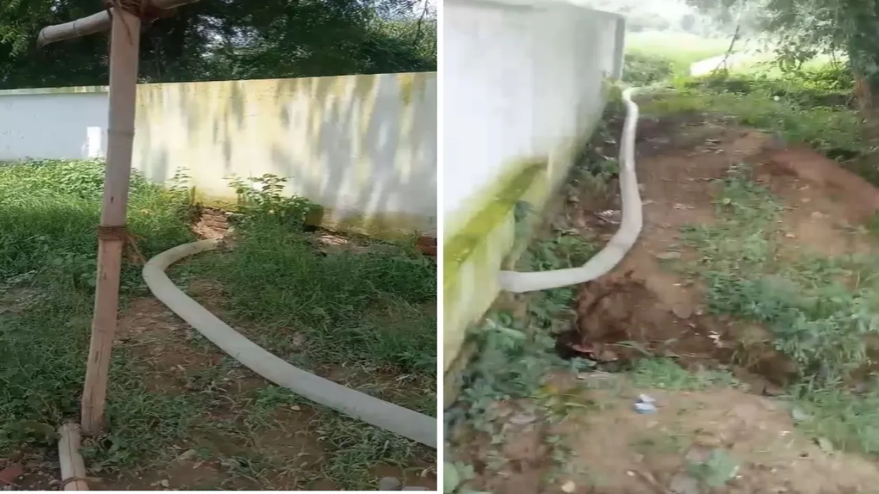 बाराबंकी में जल जीवन मिशन की टंकी से खेतों की सिंचाई :  किसानों से वसूली, घरों तक नहीं पहुंच रहा पानी