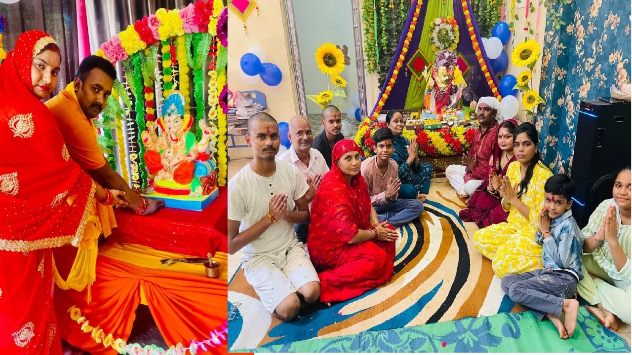 गणेश उत्सव की धूम : ढोल-नगाड़ों संग गणपति का आगमन, भक्तिमय हुआ वातावरण”