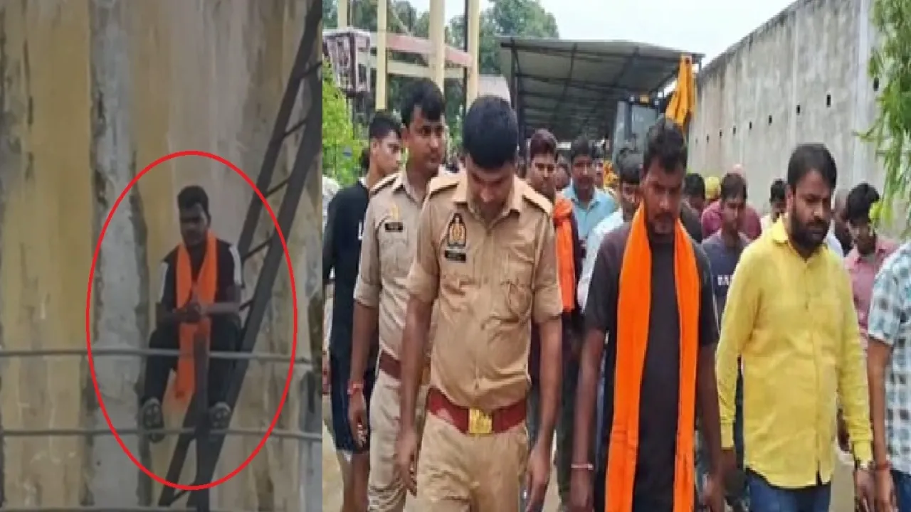 बाराबंकी: टंकी पर चढ़े भाजपा सभासद, विकास कार्यों में अनियमितता का आरोप