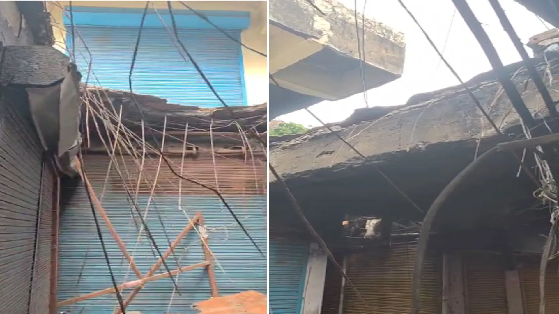 Bareilly: शास्त्री मार्केट में गिरा दुकान का छज्जा, बाजार बंद होने के कारण टला बड़ा हादसा... देखिए वीडियो