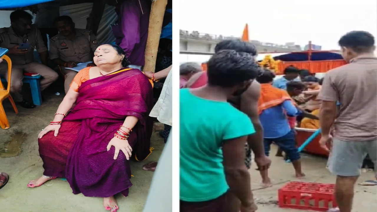 बीमारी से जूझ रही महिला ने सरयू नदी में लगाई छलांग, नाविकों और पुलिस ने बचाई जान