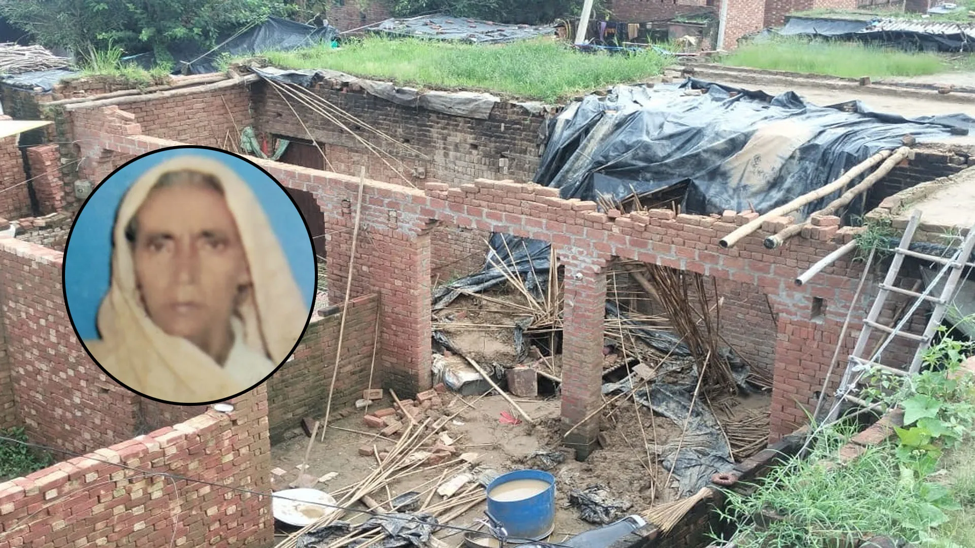 UP: बरसात में आसमानी कहर...छत गिरने से मलबे में दबकर महिला की मौत 