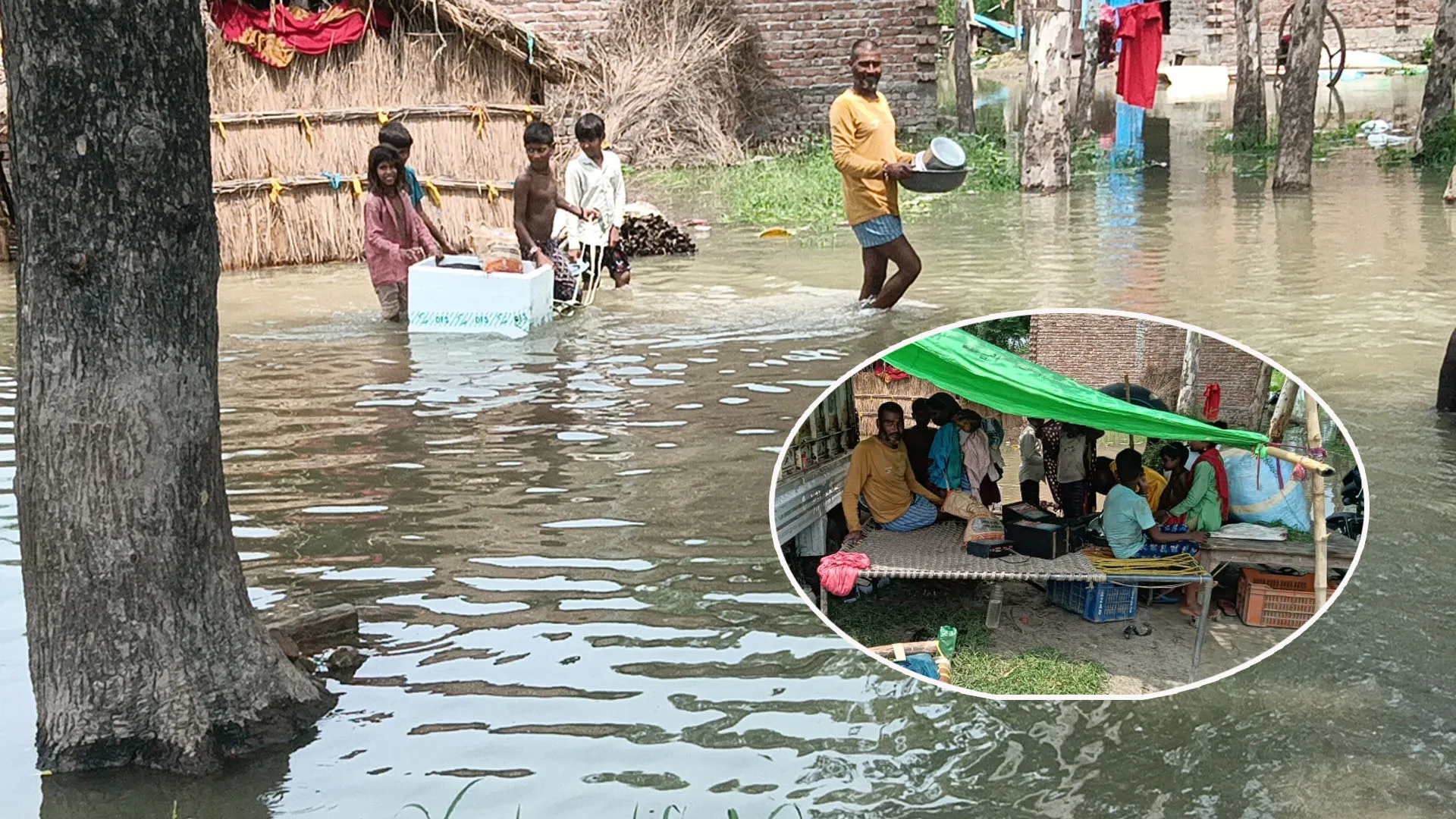 UP: गंगा-रामगंगा के उफान से हाहाकार...सैकड़ों परिवार सड़कों पर, फसलें बर्बाद 
