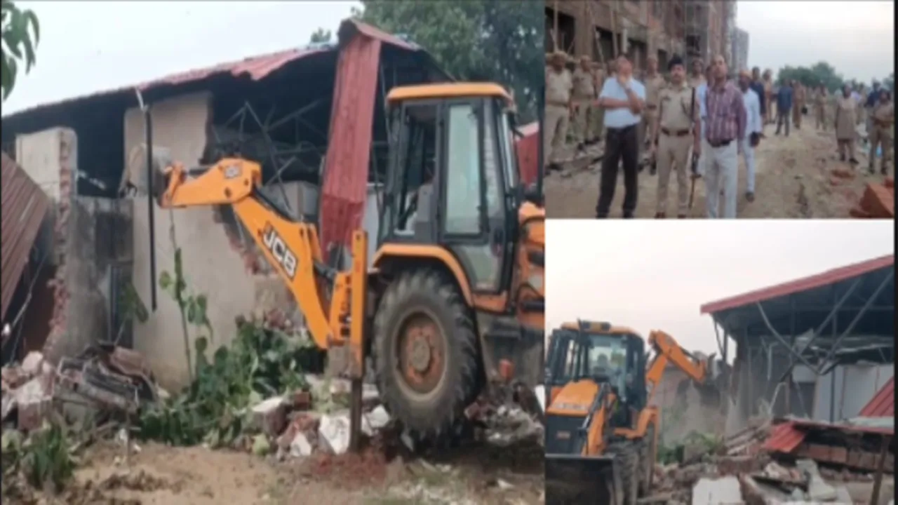 बाराबंकी : रामस्वरूप यूनिवर्सिटी पर गरजा बुलडोजर, जमींदोज हुआ एनिमल हाउस