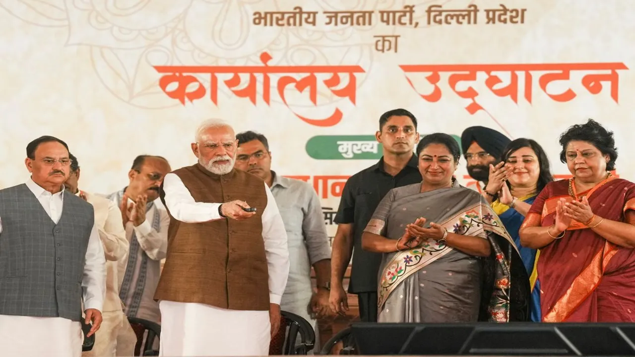 प्रधानमंत्री मोदी ने दिल्ली BJP के नए कार्यालय का किया उद्घाटन, कहा- हर आदमी तक पहुंचे GST सुधार का लाभ