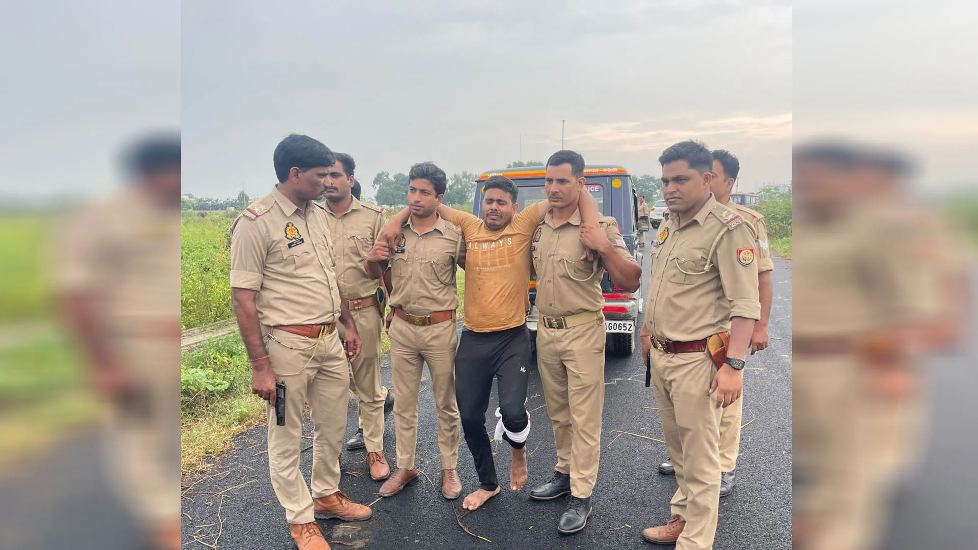 Bareilly : बवाल के दौरान पुलिस पर गोली चलाने वाला ताजिम मुठभेड़ में गिरफ्तार, पैर में लगी गोली