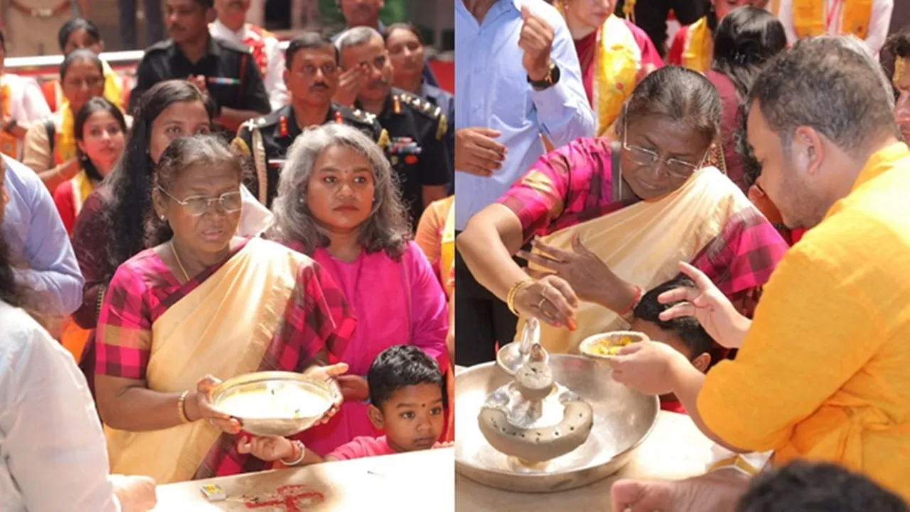 President Murmu : ‘महाराजा एक्सप्रेस’ से वृन्दावन पहुंची राष्ट्रपति मुर्मू, परिवार संग ठाकुर बांके बिहारी के किए दर्शन